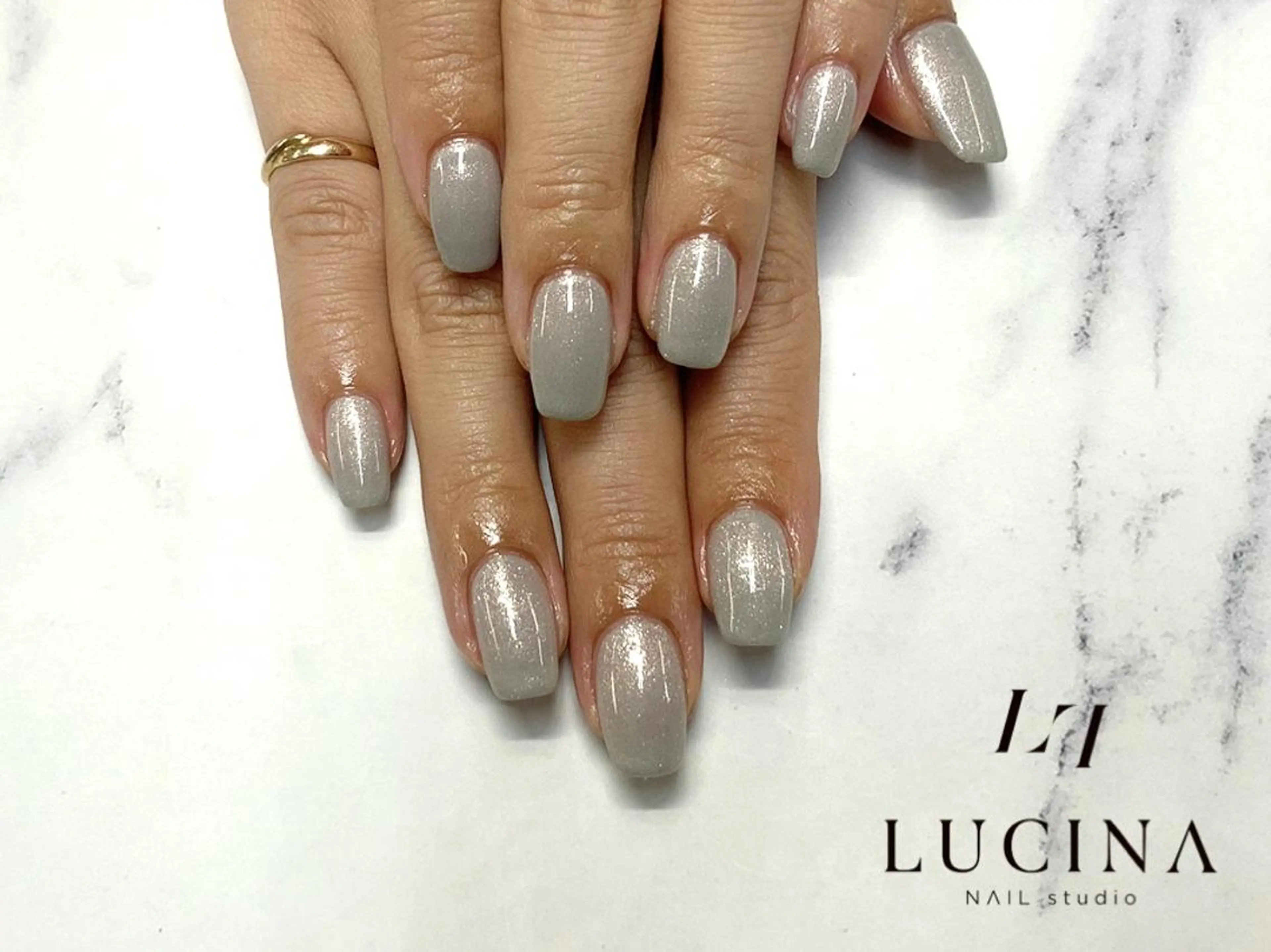 ネイル ジェルネイル ラメ(グリッター) ワンカラーネイル パラジェル 新橋 ルキナ スタッフのネイルデザイン