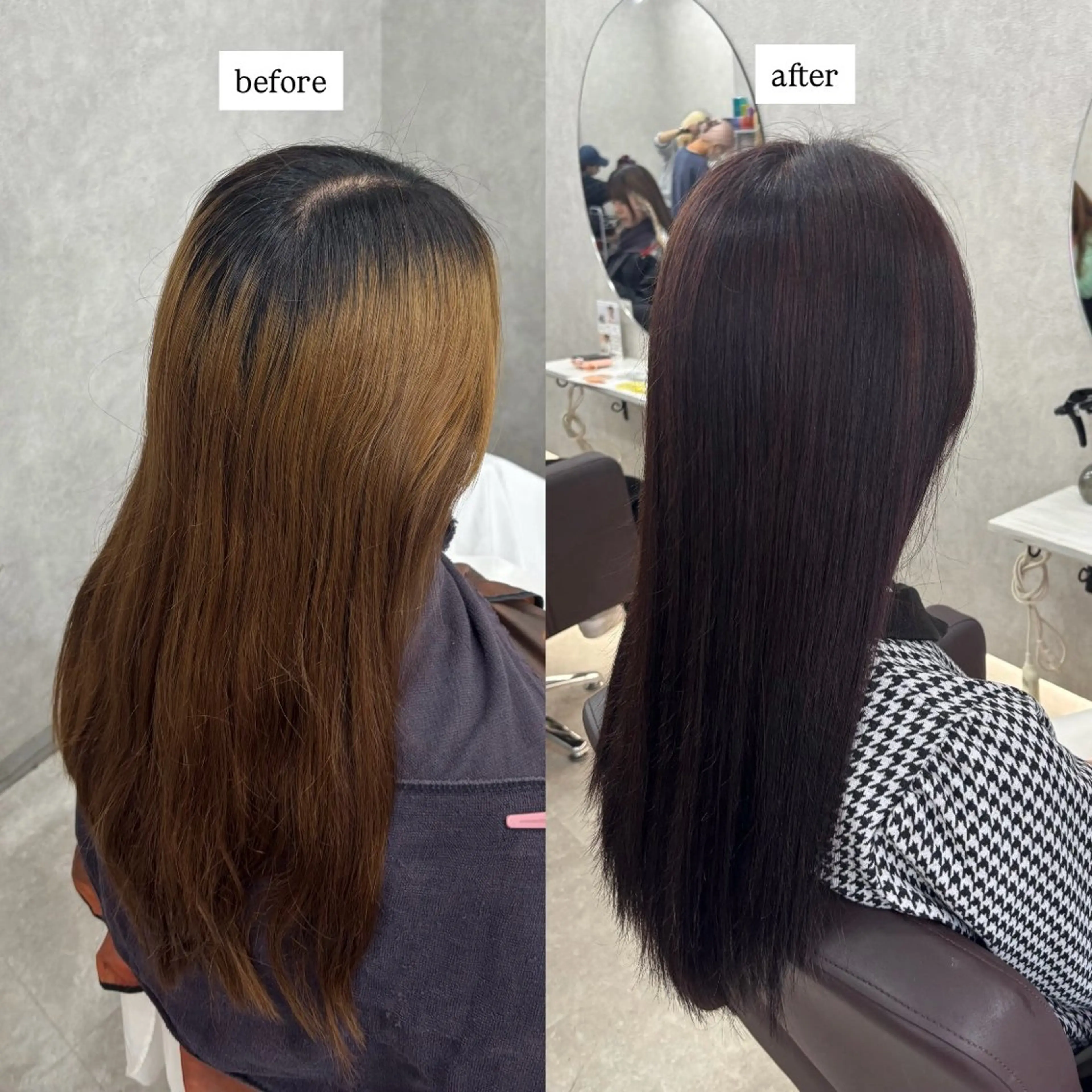 ロング カラー ブリーチ ブラウンカラー レッドカラー レッドブラウン 倉澤 愛理のヘアスタイル