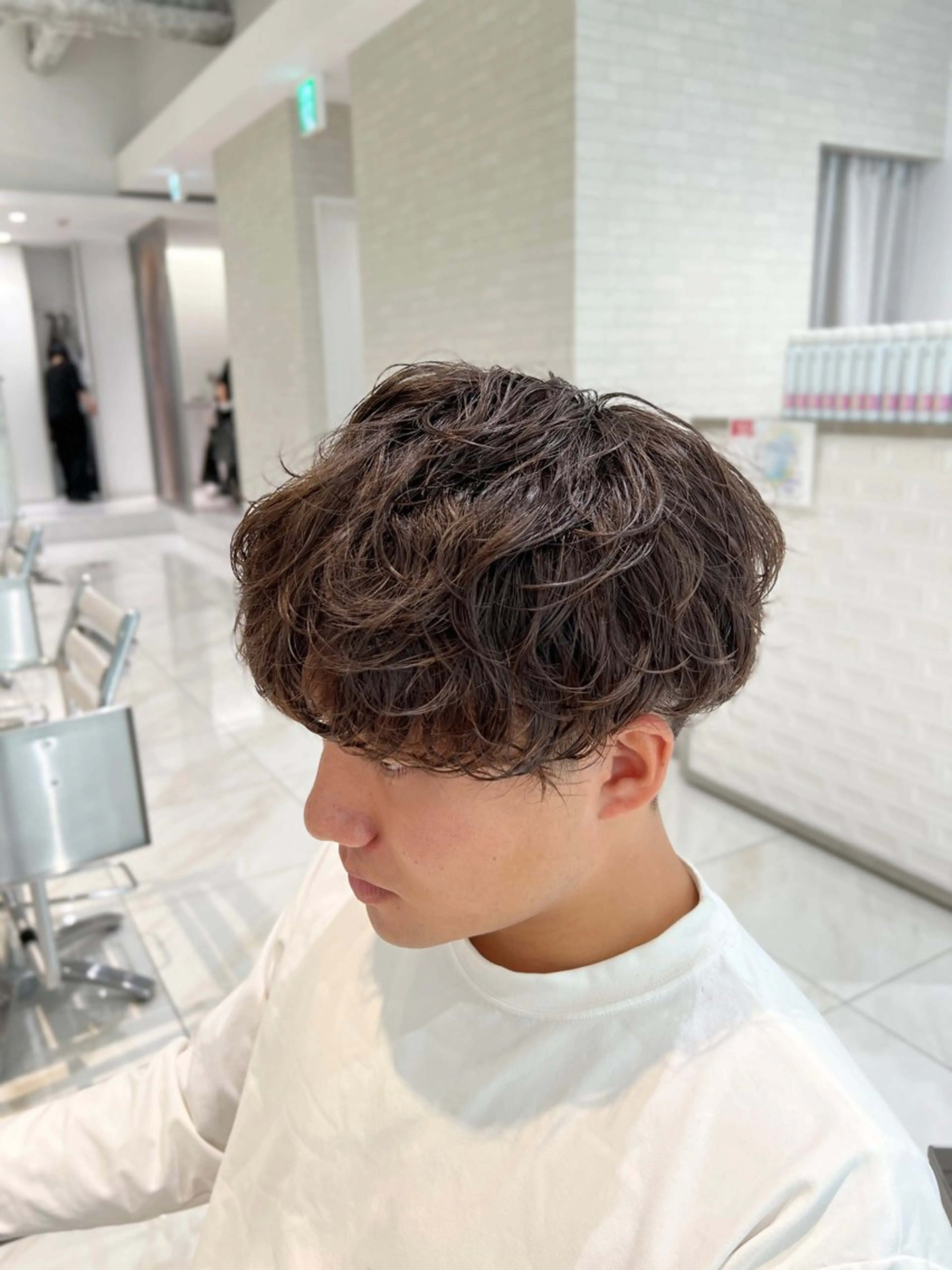 ミディアム NYNY姫路本店 メンズパーマ藤川時也のヘアスタイル