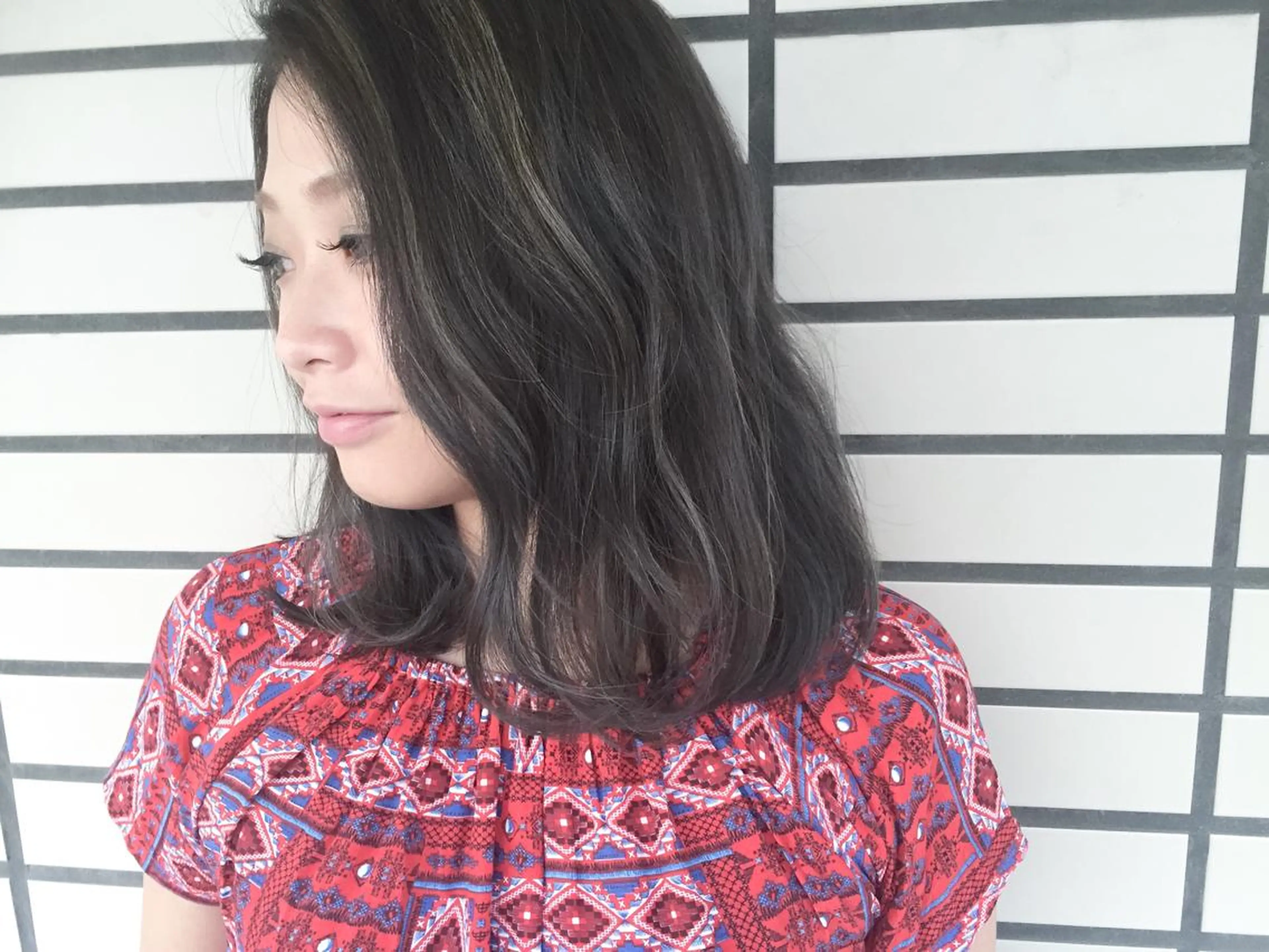 ショート ミディアム セミロング ロング カラー アッシュ ブルーカラー ブルーアッシュ ハイライトカラー ハイライト salonF 🔸hamaのマツエク・マツパデザイン