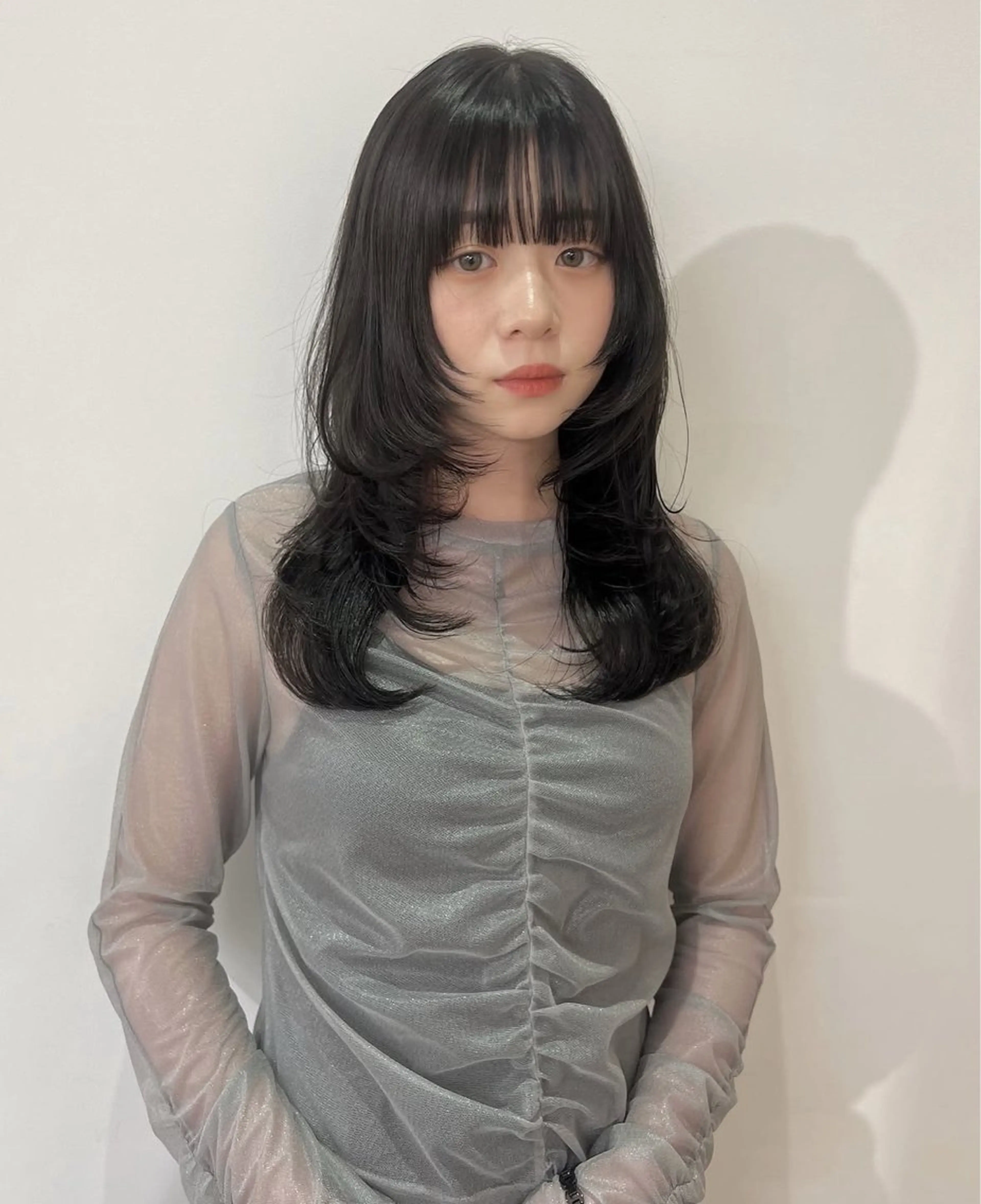 【U25盛れる暗髪カラー🖤🎀】就活、実習、面接カラーにオススメ✨/ツヤ髪/重たく見えない暗髪に仕上げます👧🏻🌙の写真