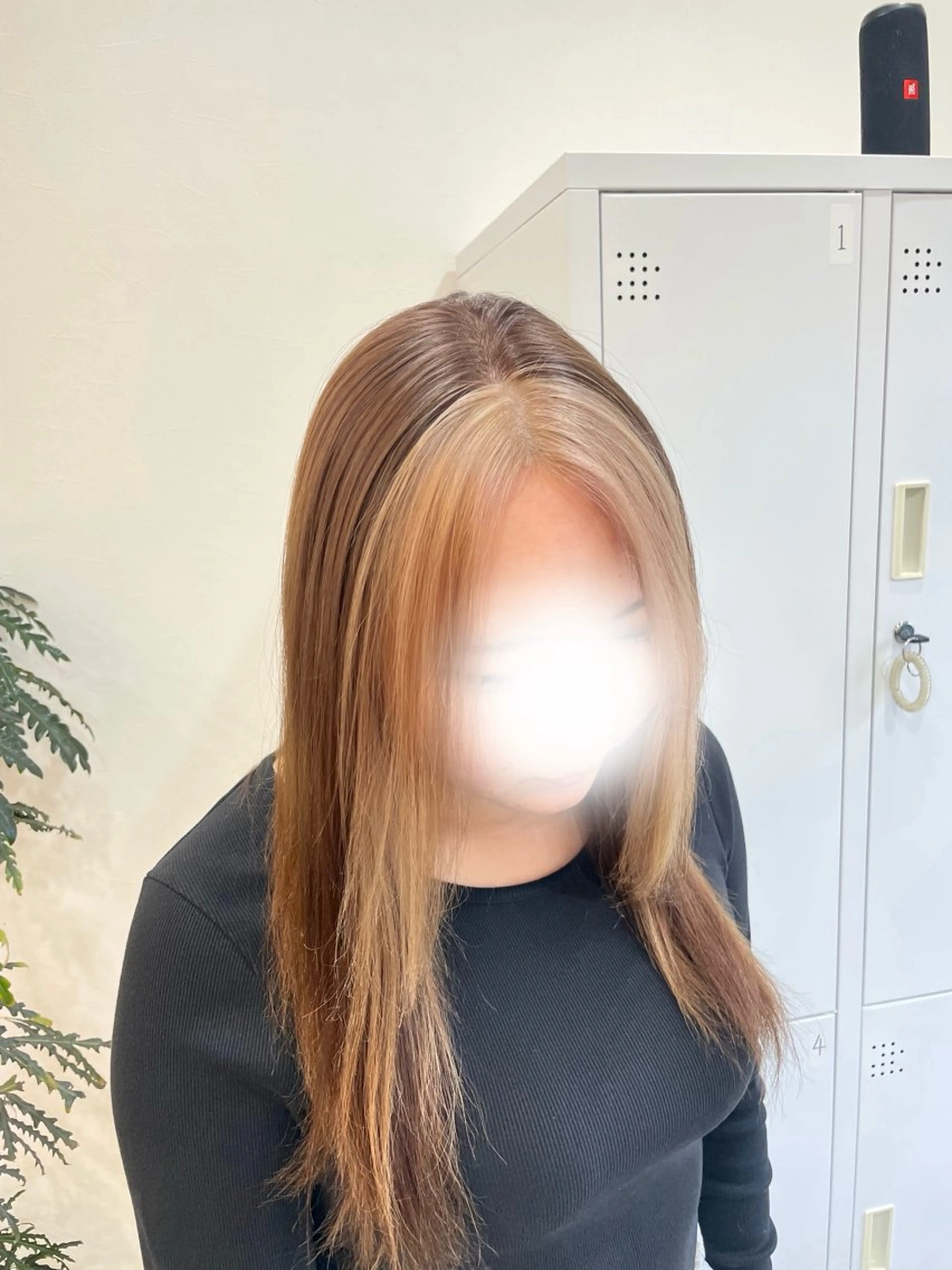 セミロング カラー ミストバング ベージュカラー  フェイスフレーミング 郡山/透明感カラー /馬場アンドレアのヘアスタイル