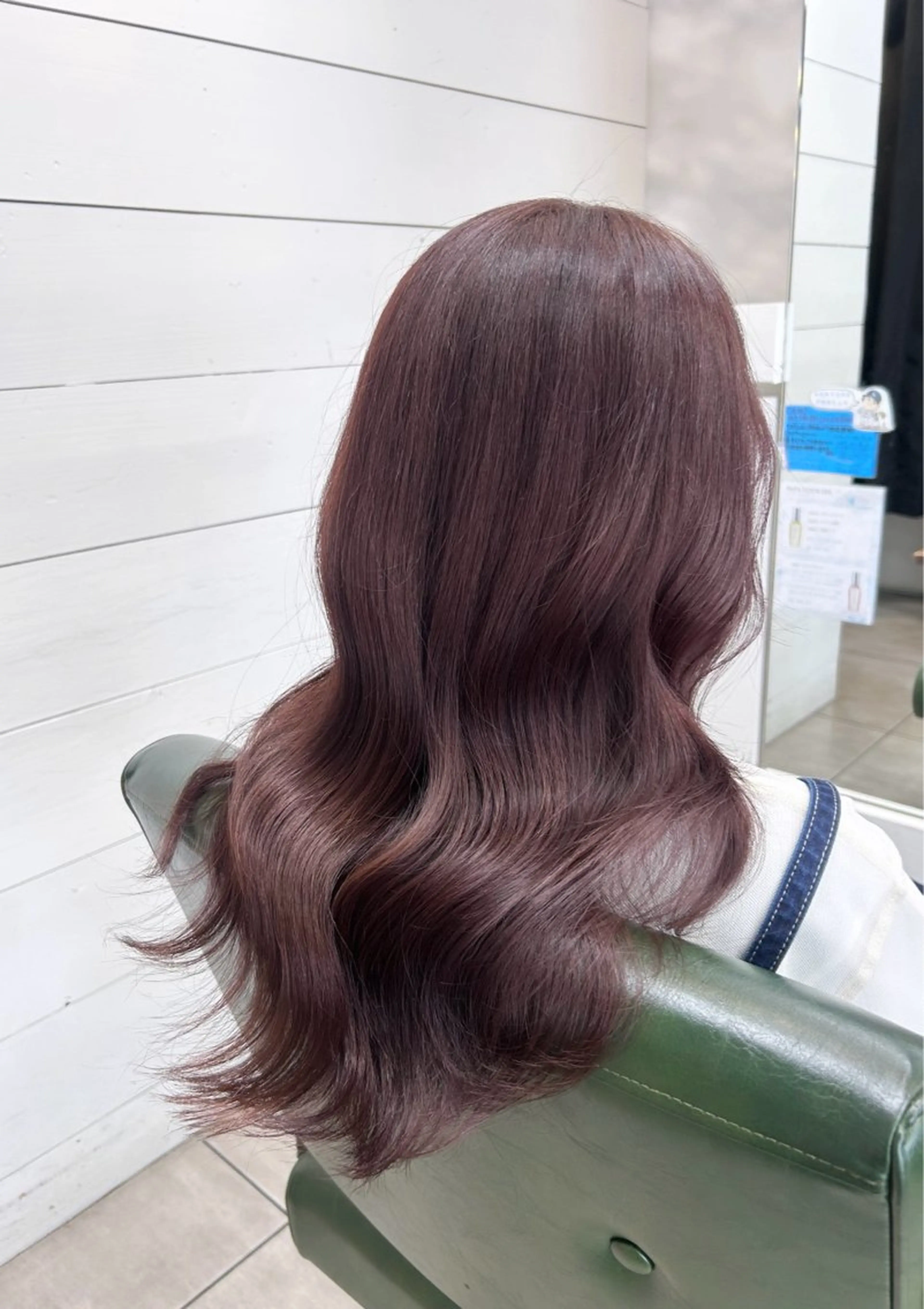 ロング ピンクブラウン カット ヘアカラー 🫧艶髪カラー🫧 森本くるみのヘアスタイル