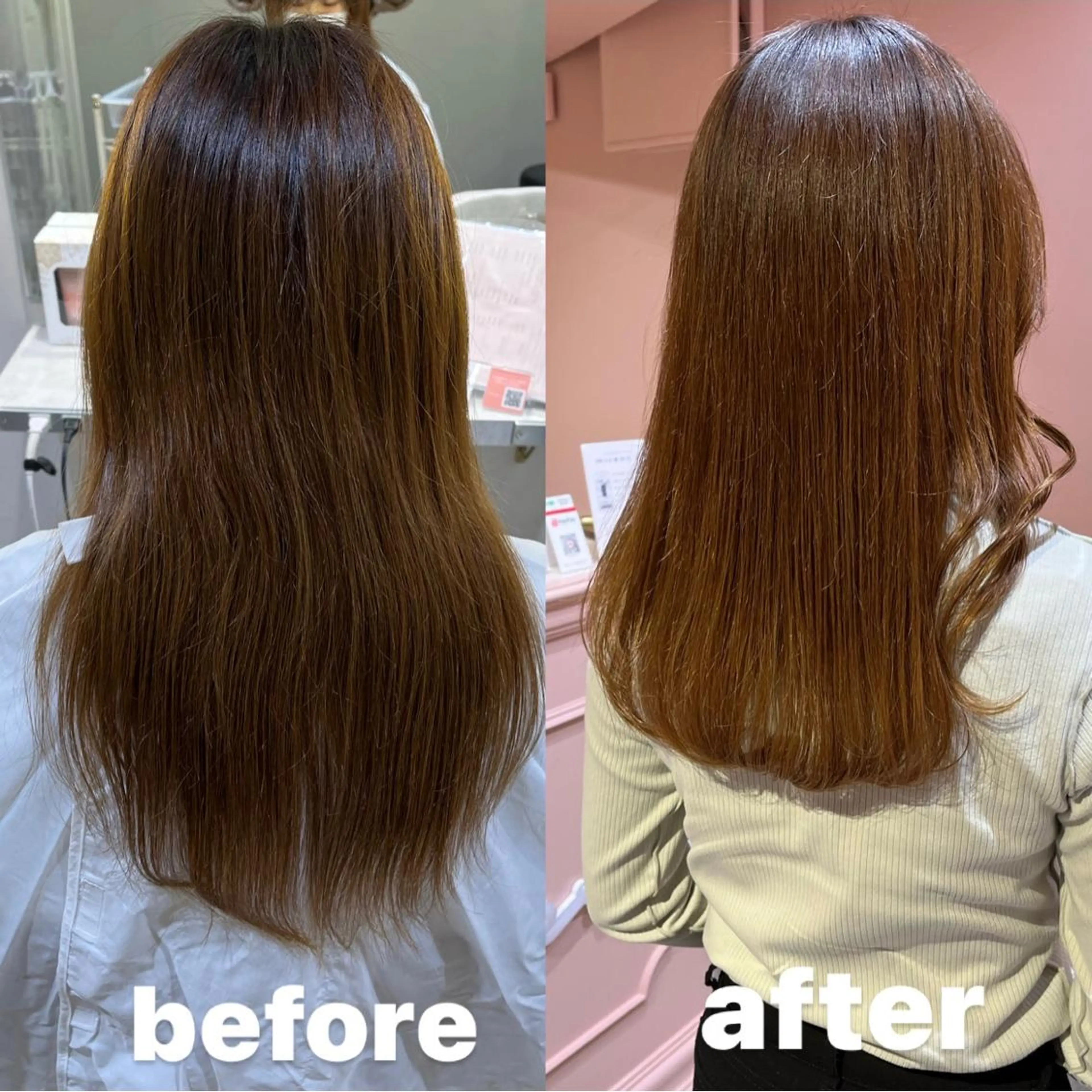 セミロング カラー 似合わせカット RIYA❤︎ Aujuaソムリエのヘアスタイル