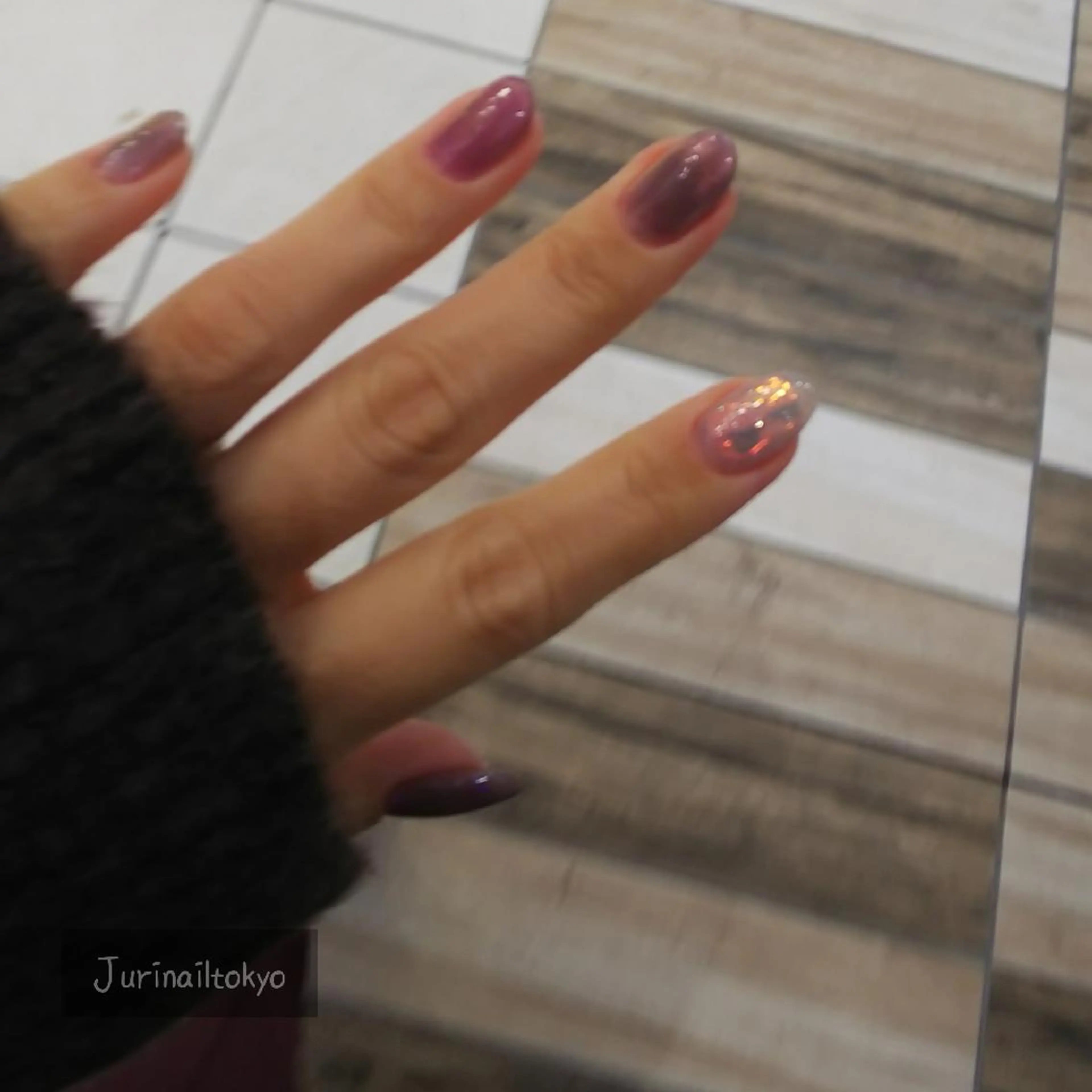 ネイル クリアネイル 韓国ネイル マグネットネイル ニュアンスネイル シンプルネイル jurinailtokyo所属・jurinail tokyoのネイルデザイン