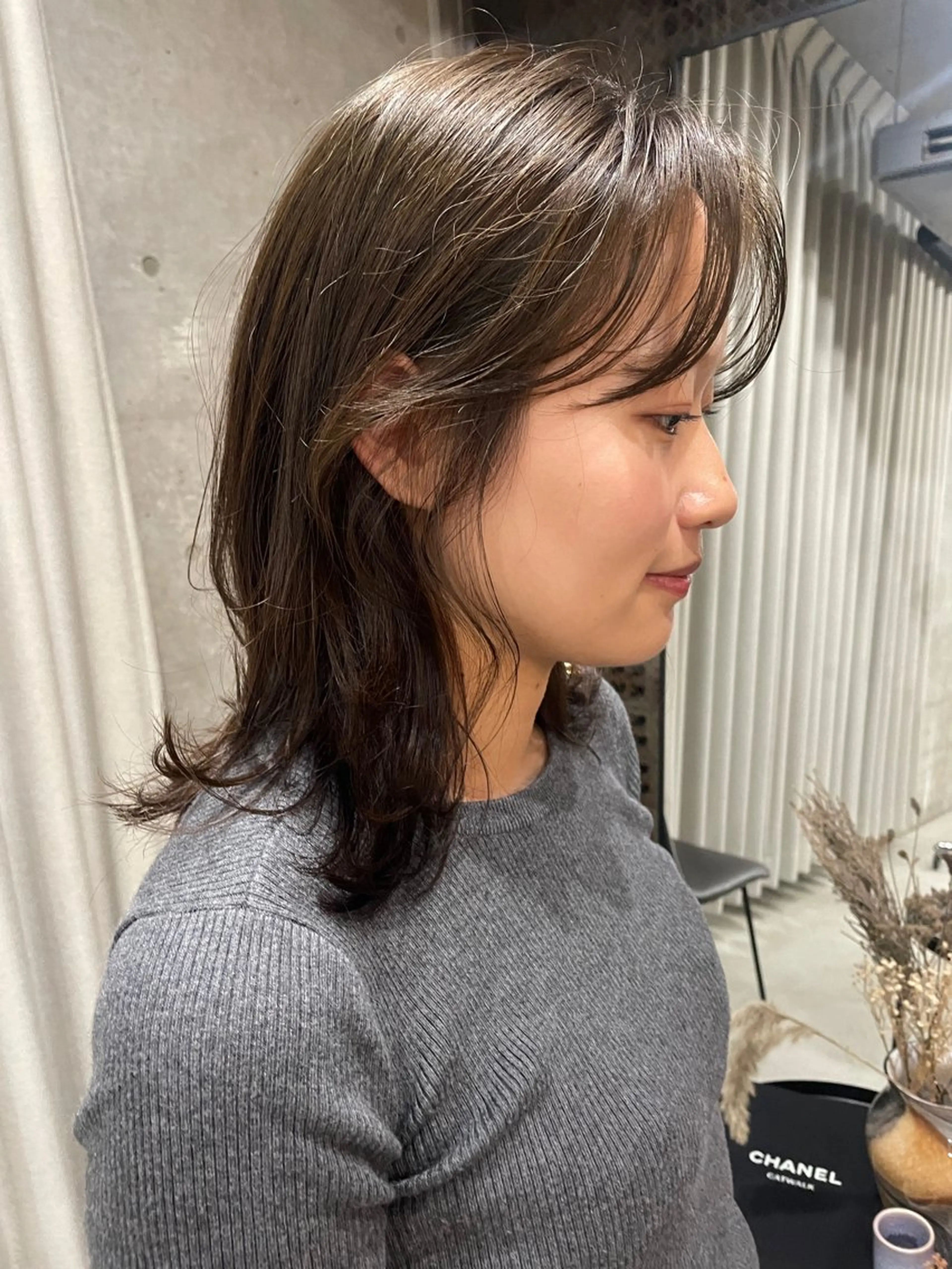 ミディアム カラー カット ヘアカラー トリートメント 表参道🌿赤み消し カラー/チナツのヘアスタイル