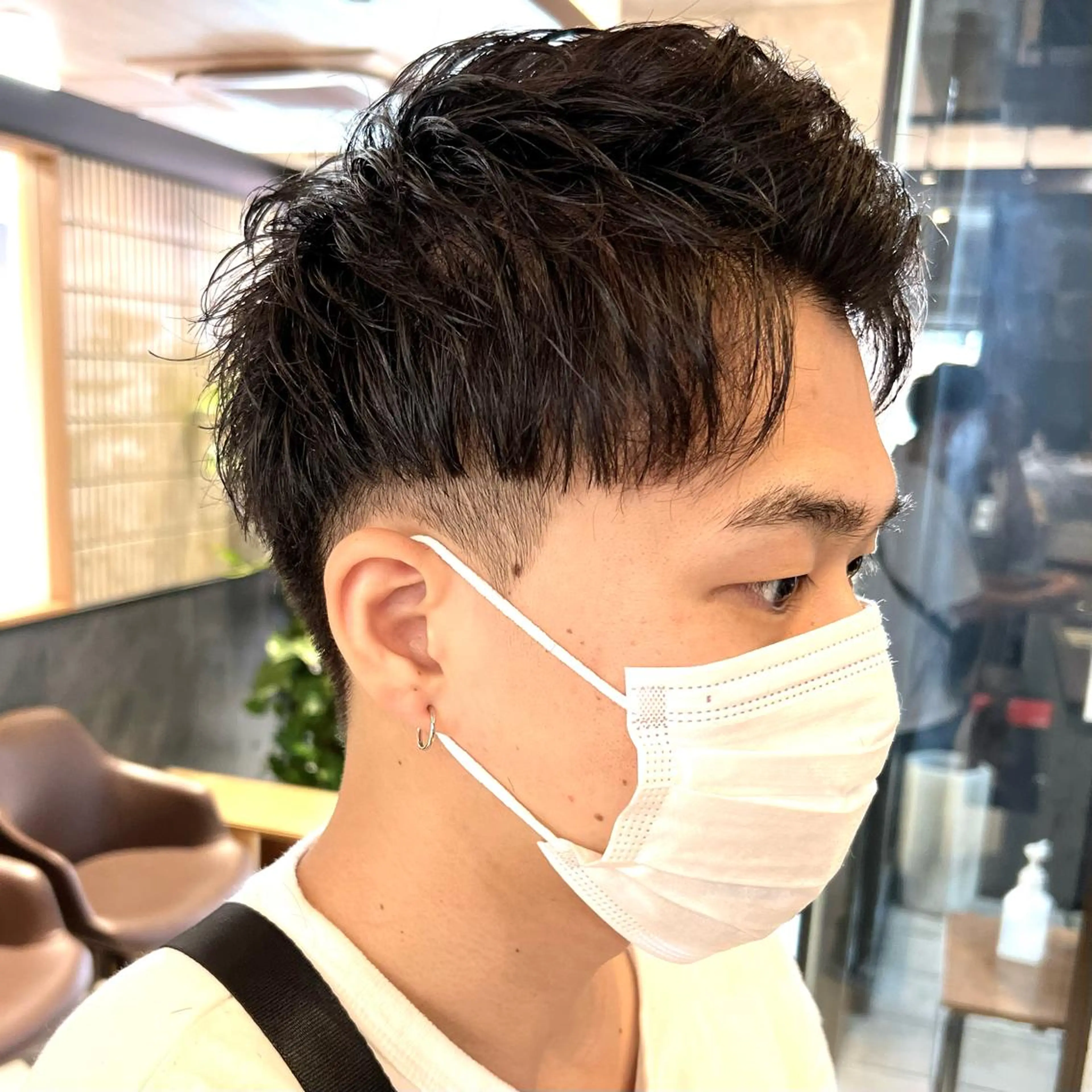 ショート カラー パーマ メンズ アイブロウ 丁寧なカウンセリング 🌿Chiemi🌿のヘアスタイル