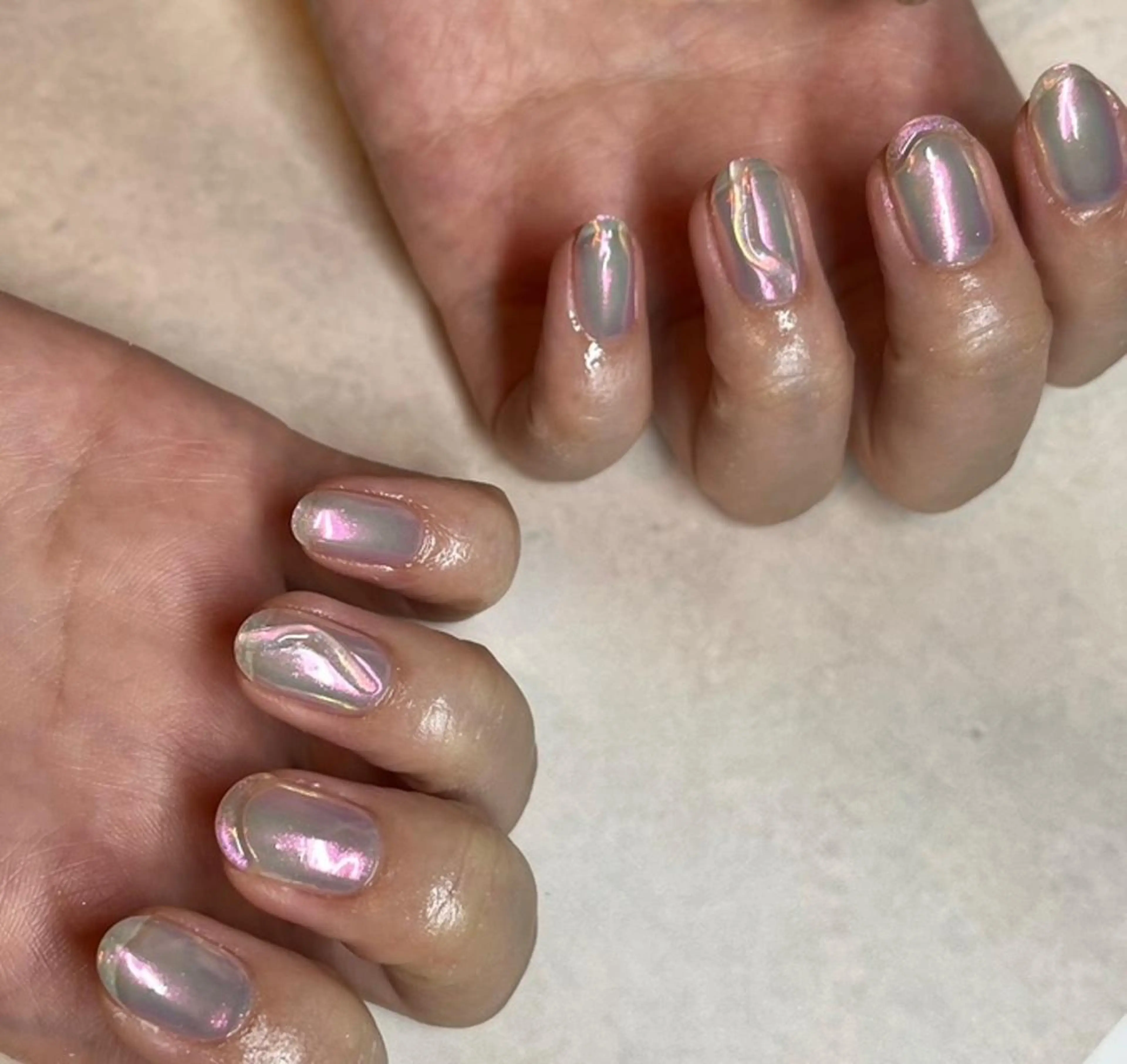 ネイル オーロラネイル フリーランス¨̮⃝ ネイリストOKADAのネイルデザイン