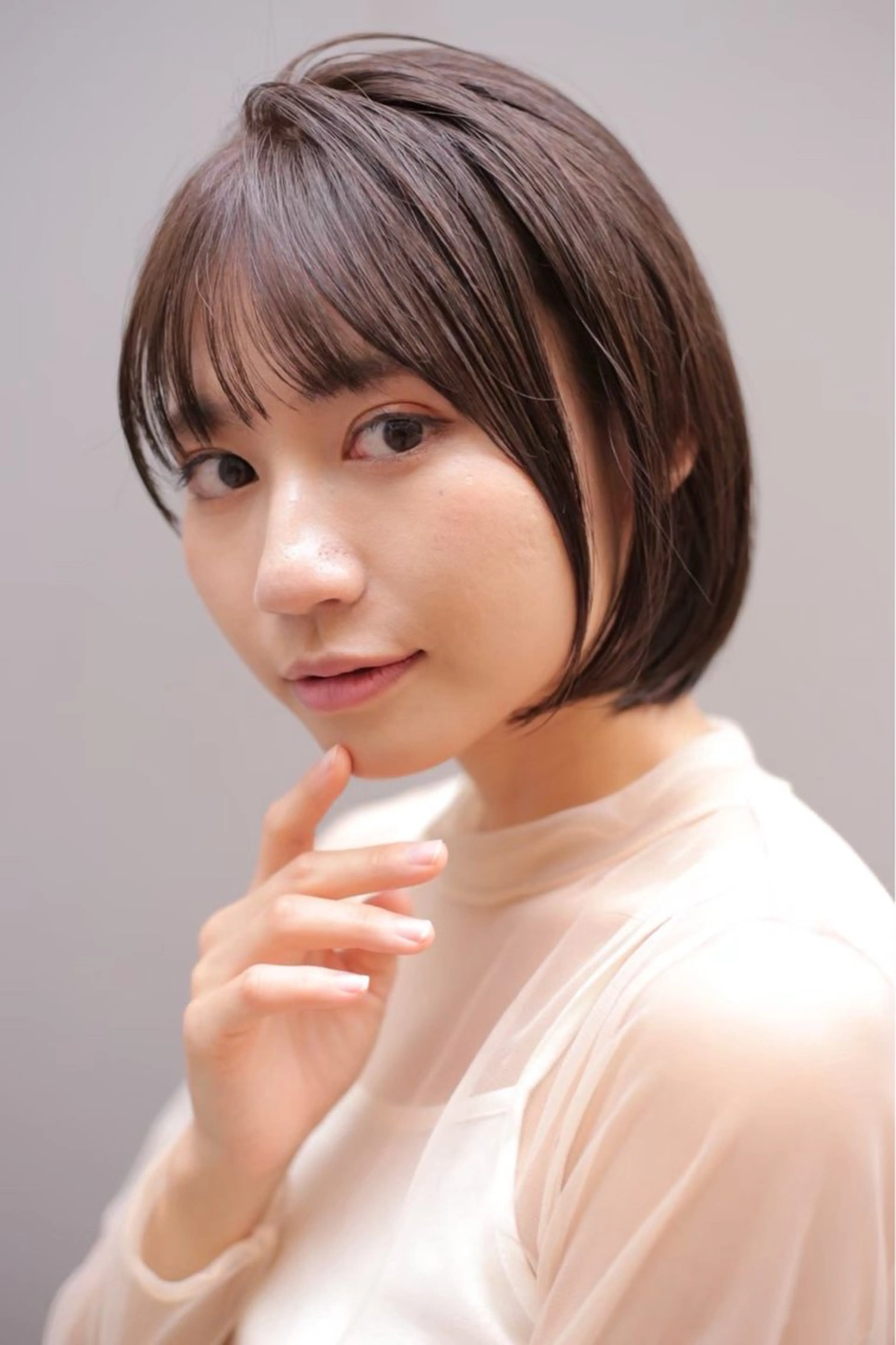 ショート 切りっぱなしボブ ボブ 神戸ボブ✂️ ioe三宮/田 伸佳のヘアスタイル