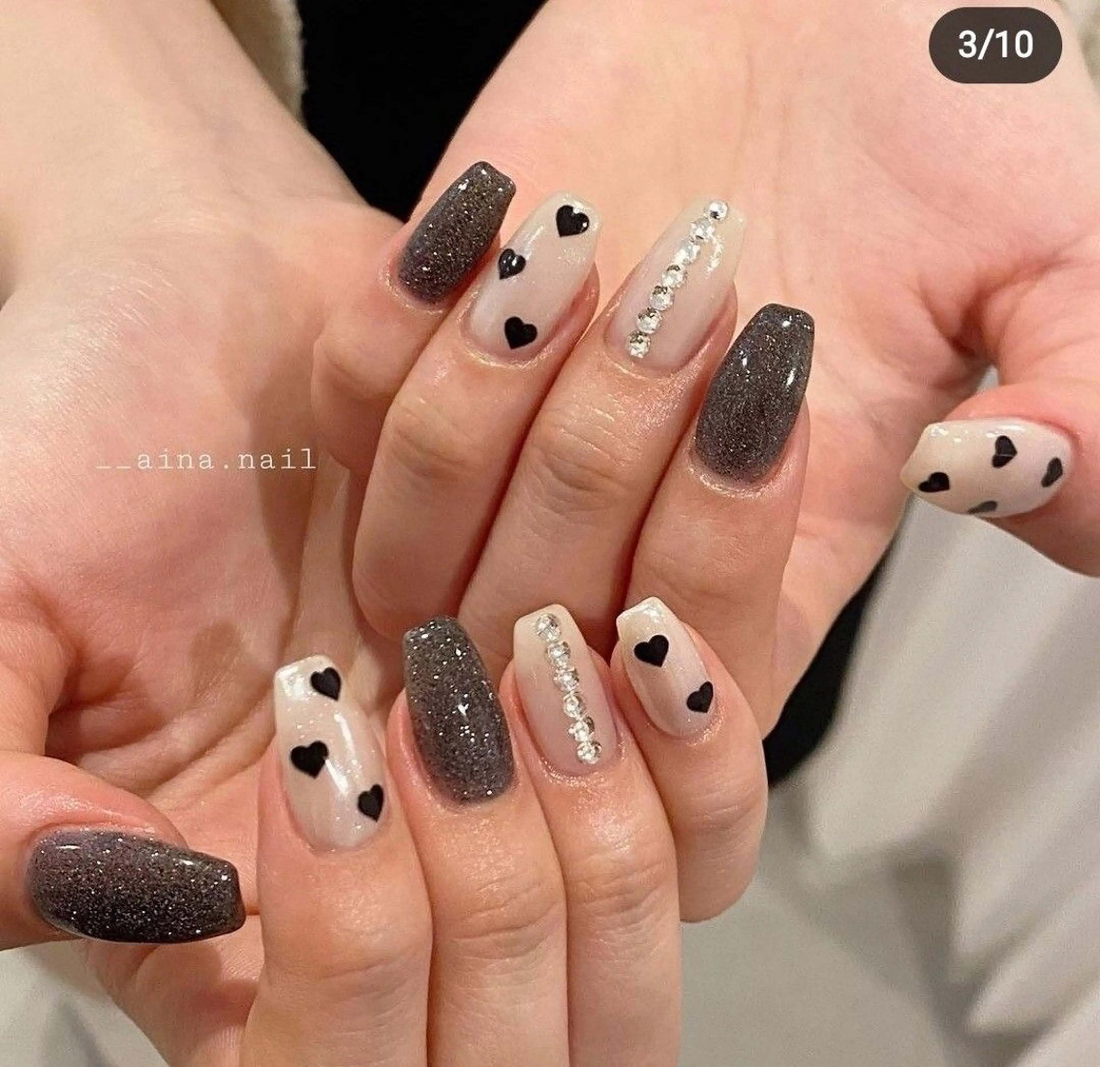 ネイル グラデーション ラメ(グリッター) マグネットネイル ミラーネイル ニュアンスネイル ハンドネイル Lumi de nailsのネイルデザイン