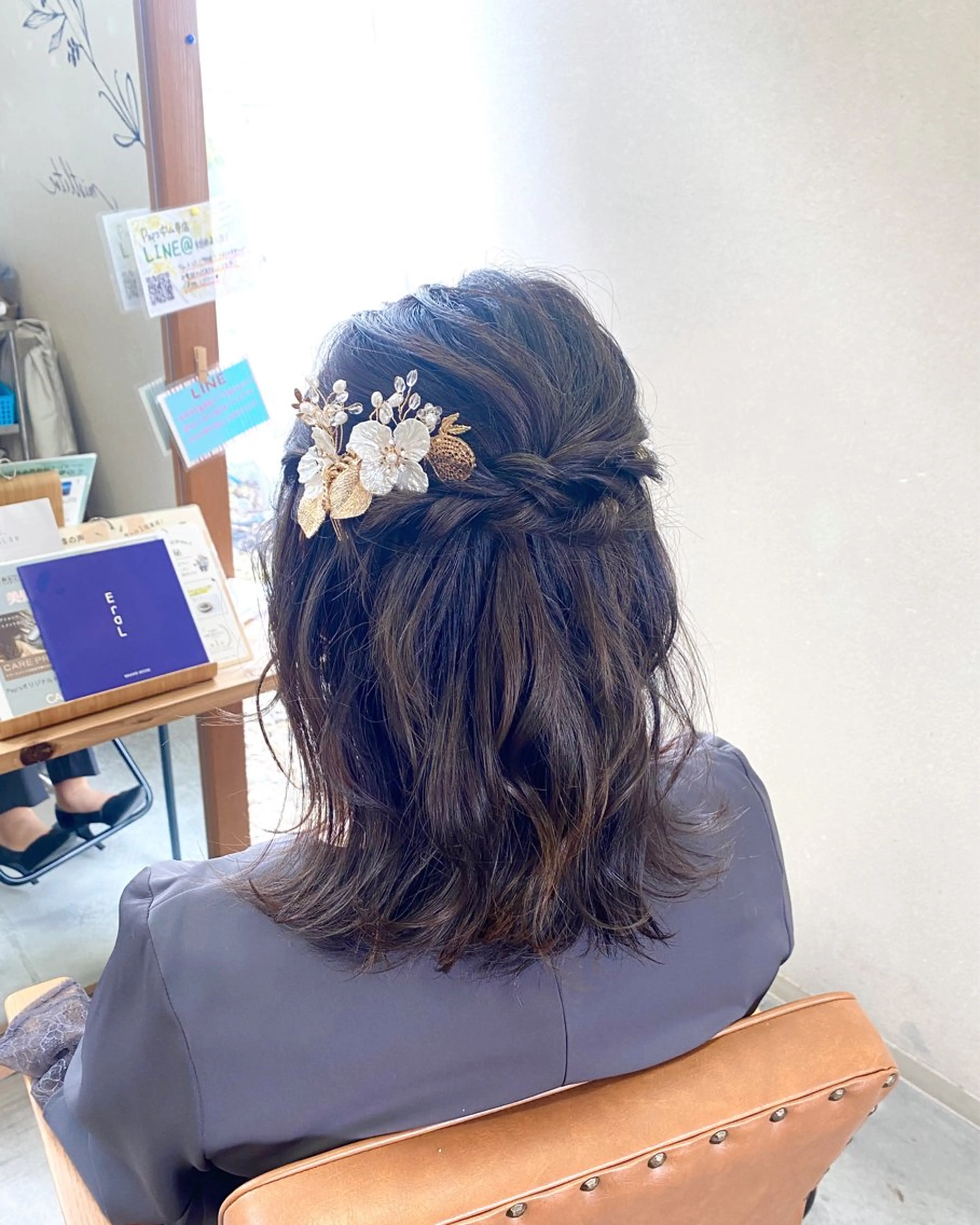 ヘアアレンジ ヘアセット ブリーチなしWカラー /酸性ストレート河本のヘアスタイル