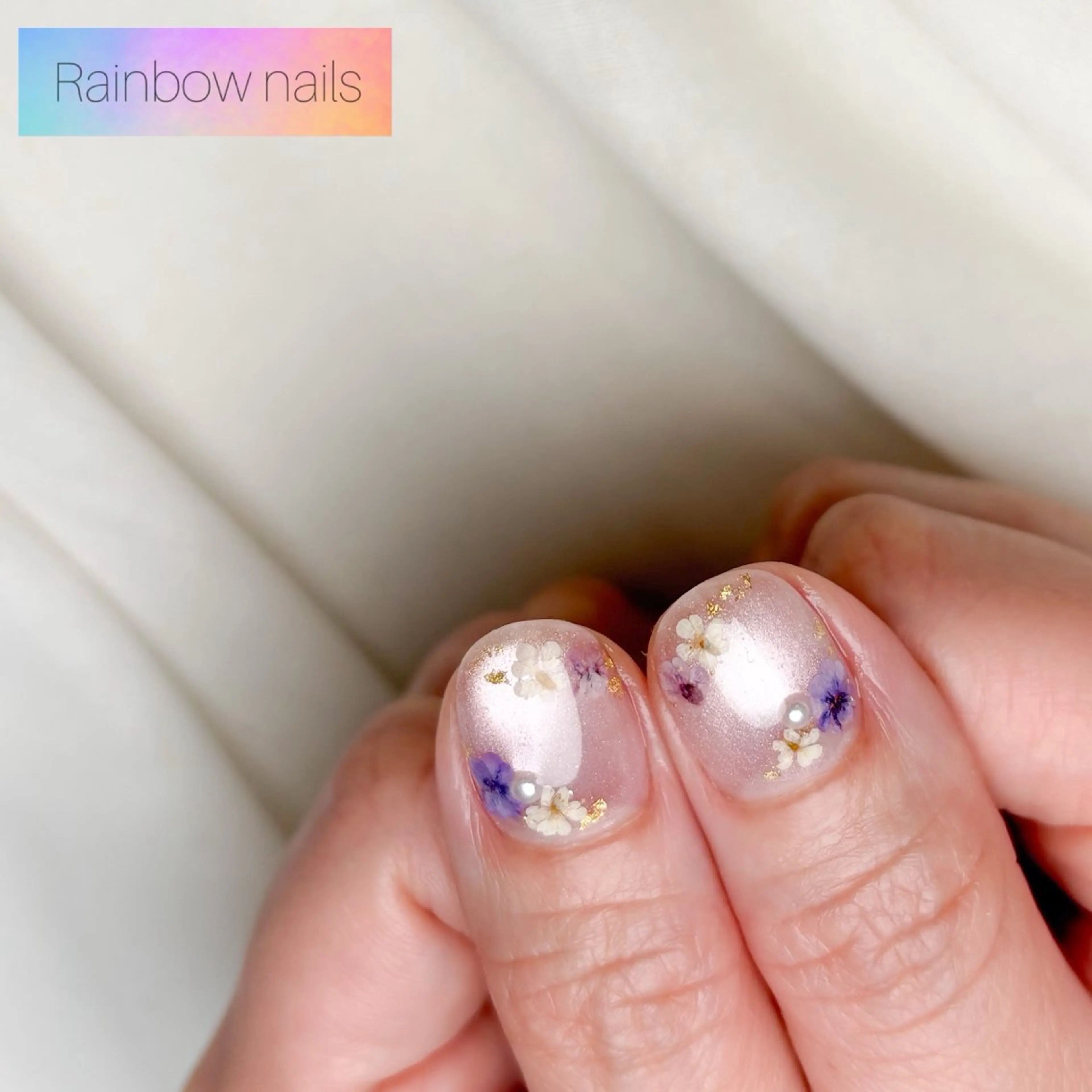 ネイル ハンドネイル Rainbow nailsくろちゃんのネイルデザイン