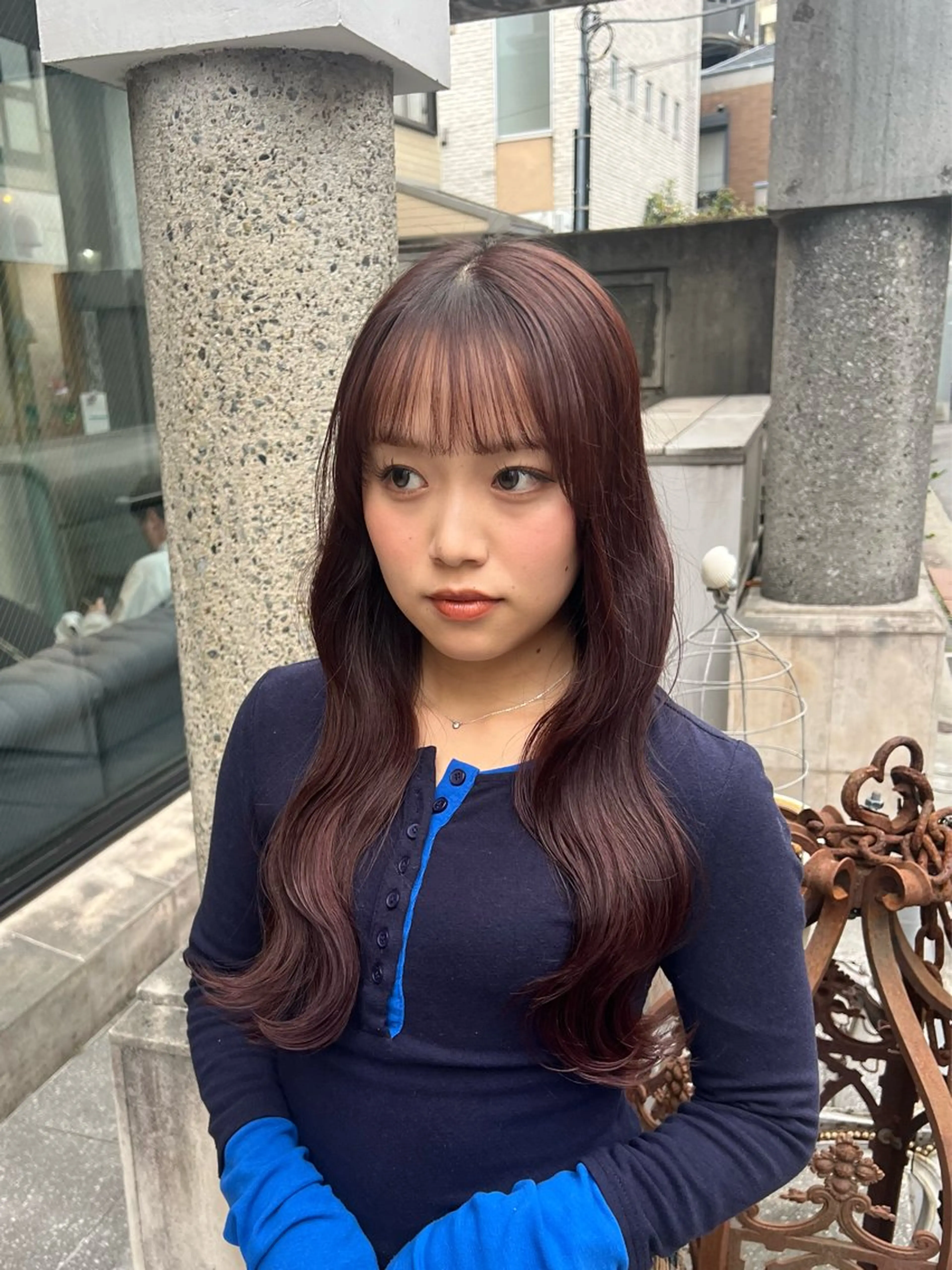 ロング カラー ヘアアレンジ ブラウンカラー ピンクカラー ピンクブラウン レッドカラー レイヤーカット レイヤー/艶髪矯正 🪐takushiのヘアスタイル