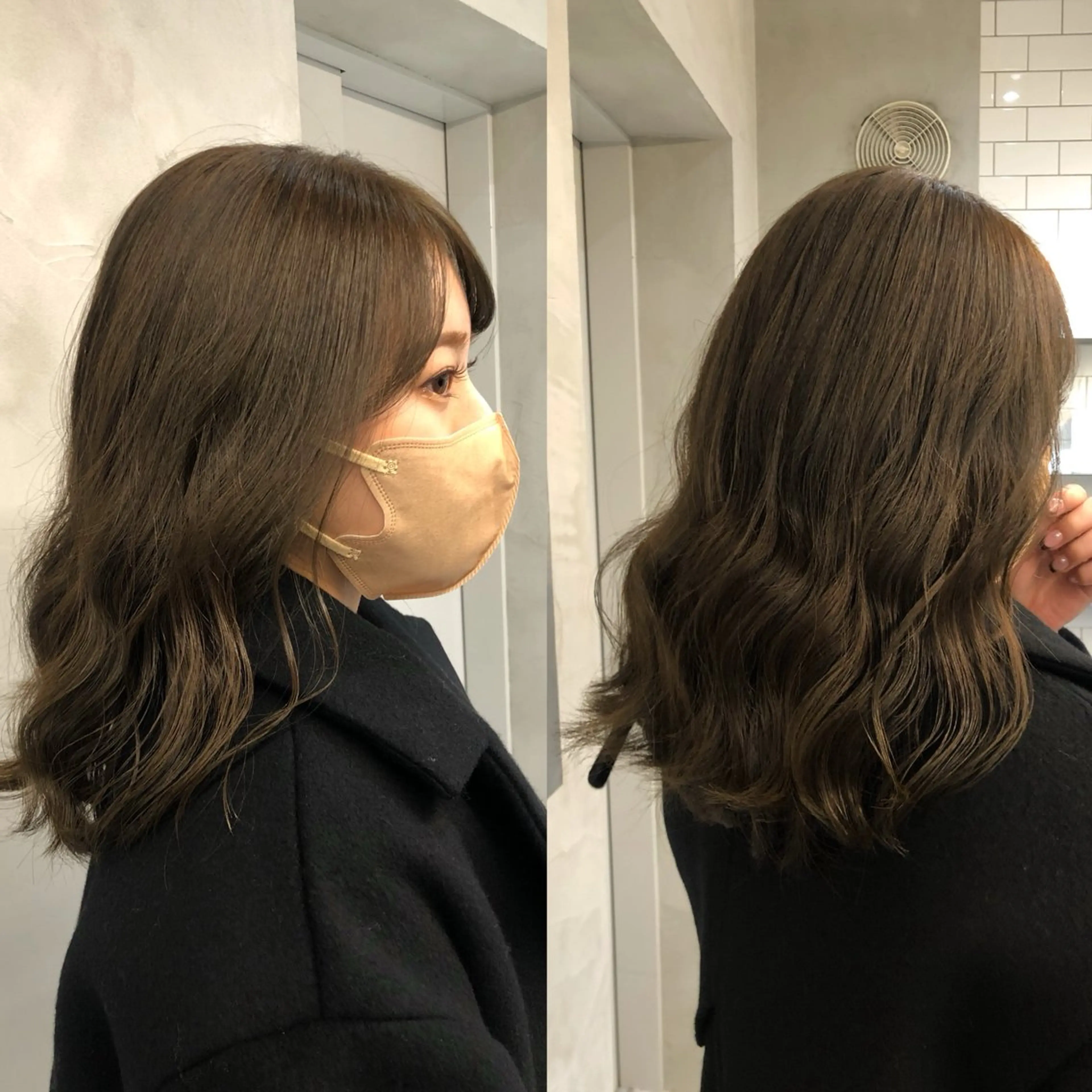 セミロング カラー 佐野 えり奈のヘアスタイル