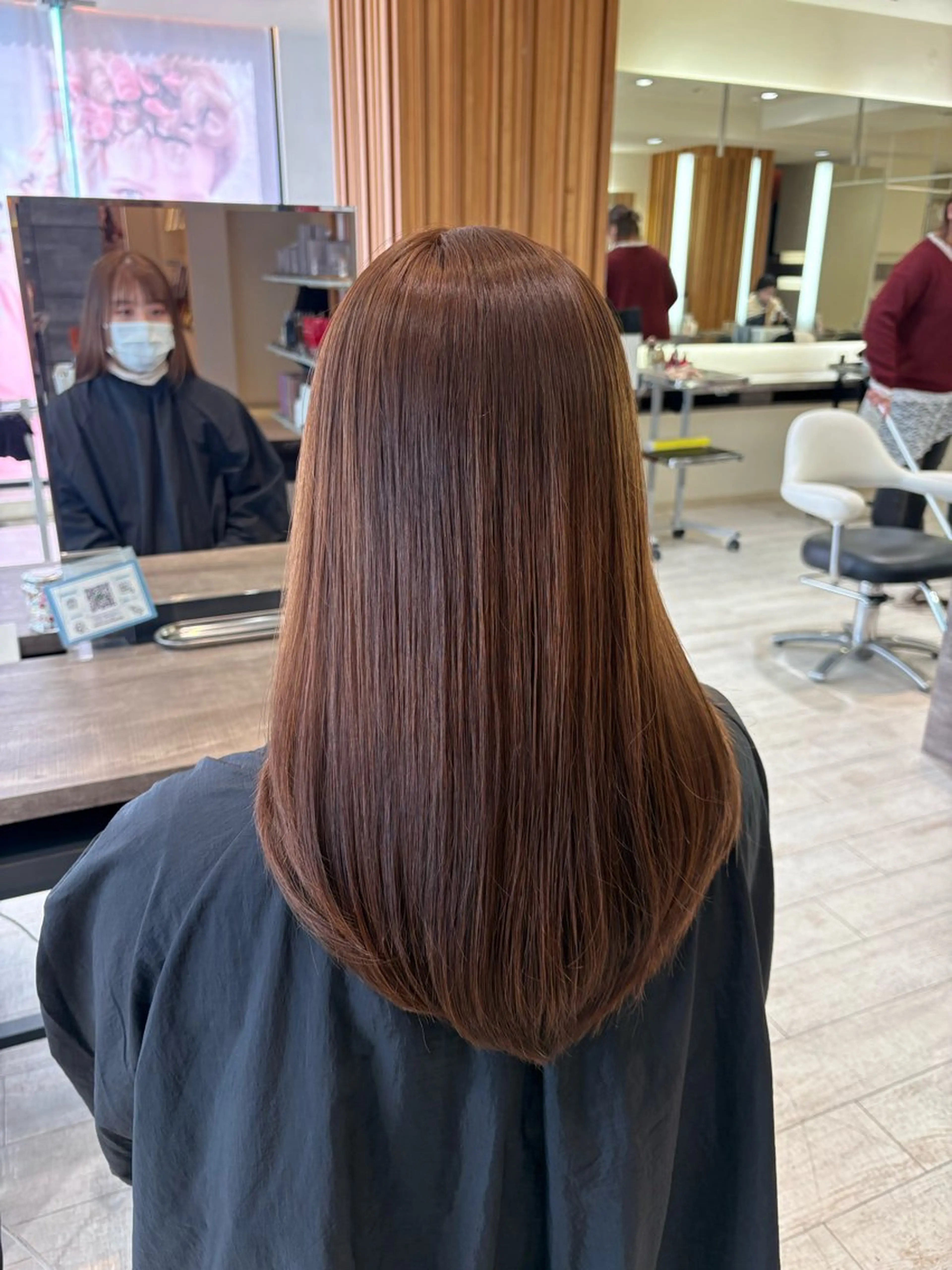 セミロング カラー カット ヘアカラー 片瀬 結のヘアスタイル