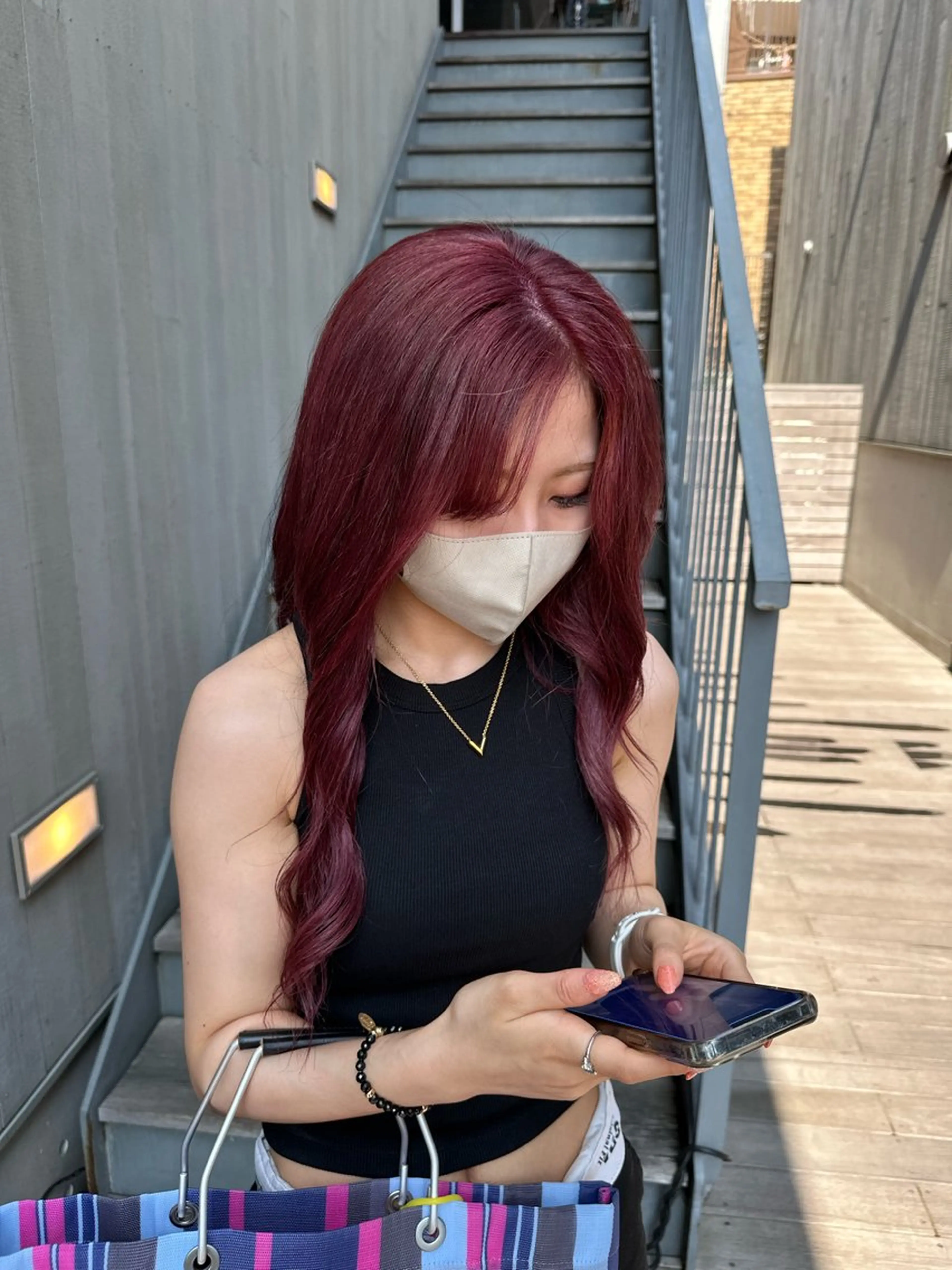 ロング カラー 似合わせレイヤー 海外風レイヤーmioのヘアスタイル