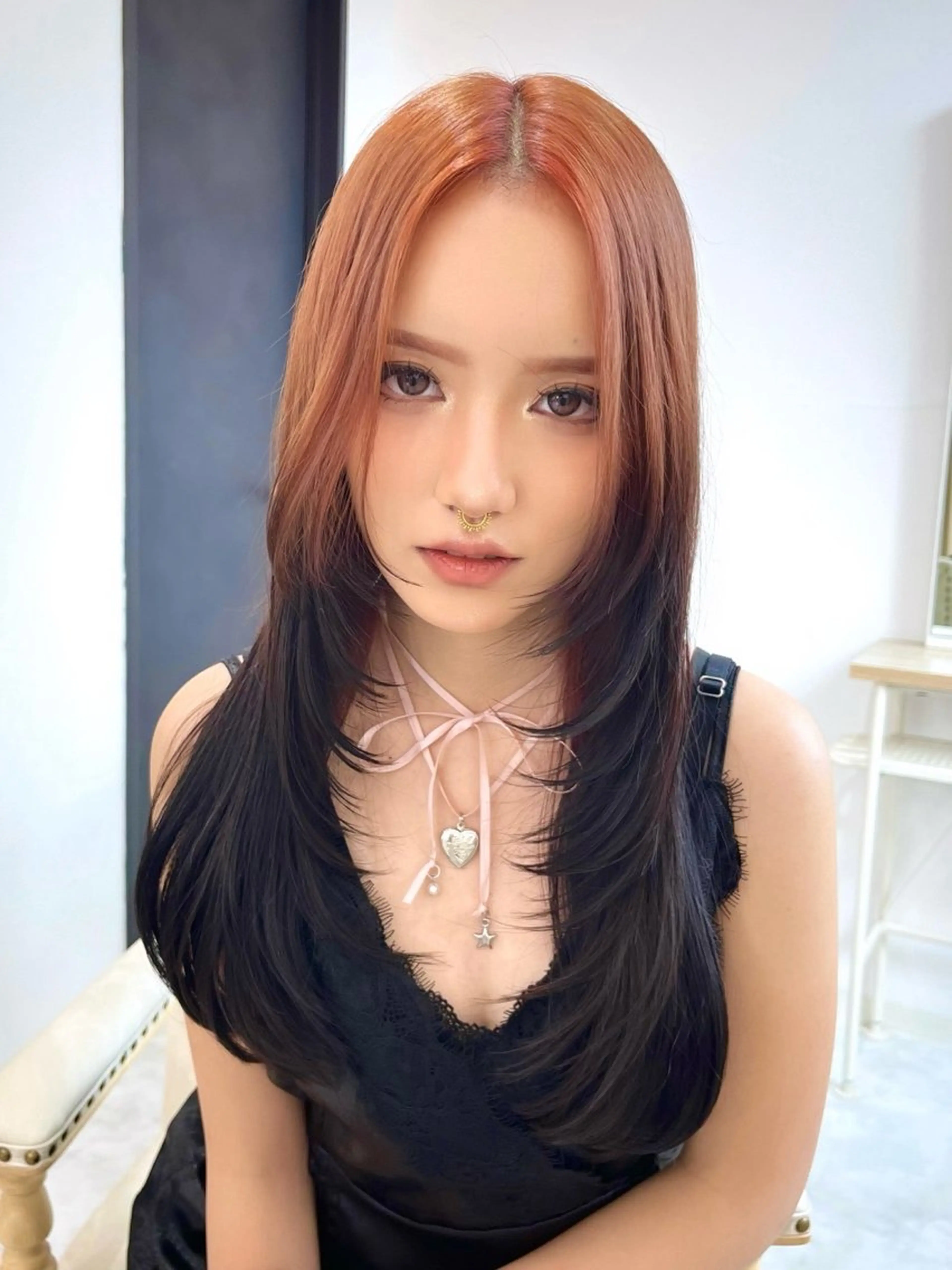 ロング カラー レイヤーカット 🐺ウルフ×ハイトー ン🖤Yukinoのヘアスタイル