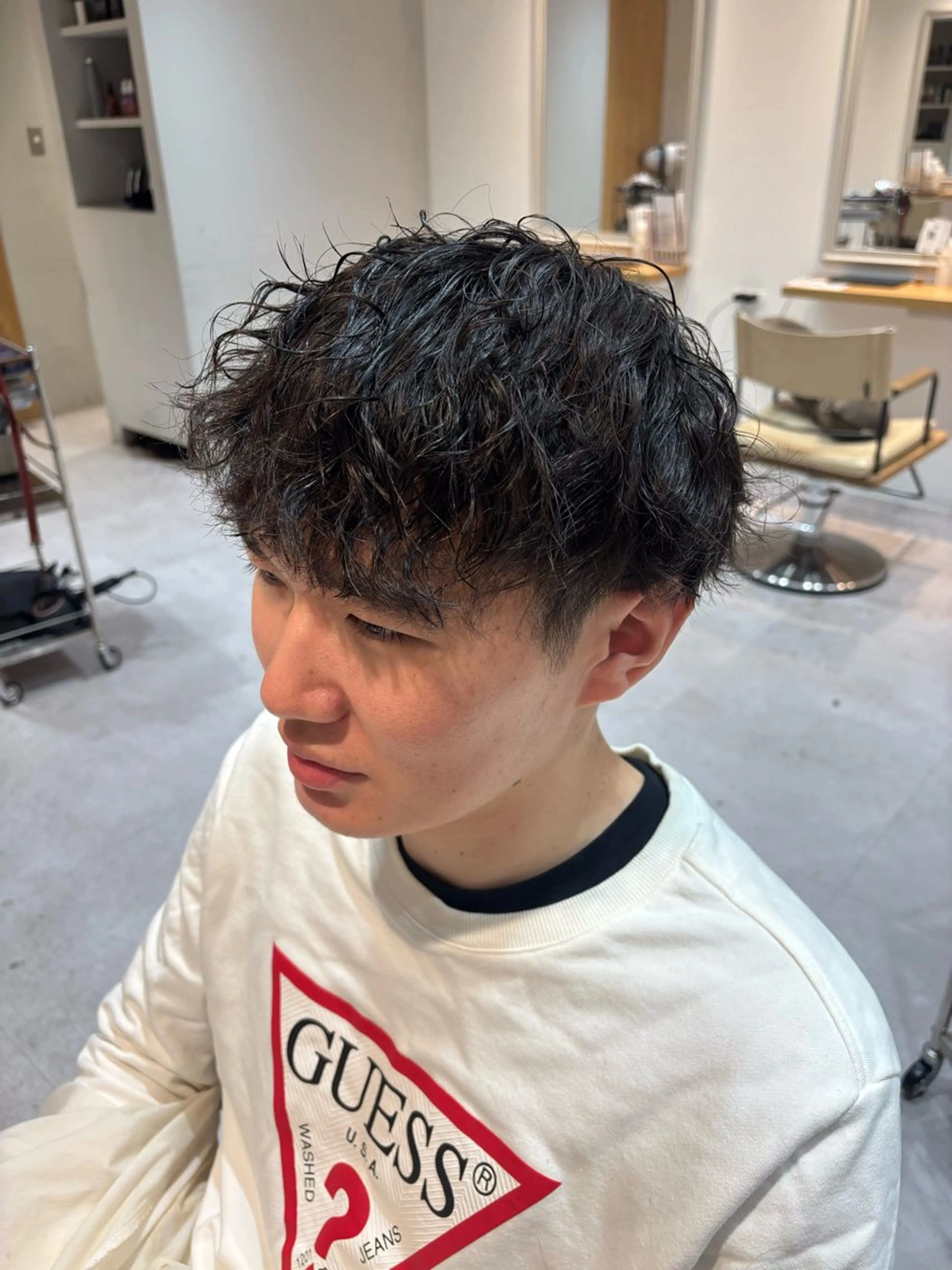 パーマ メンズ 江副 朱星のヘアスタイル