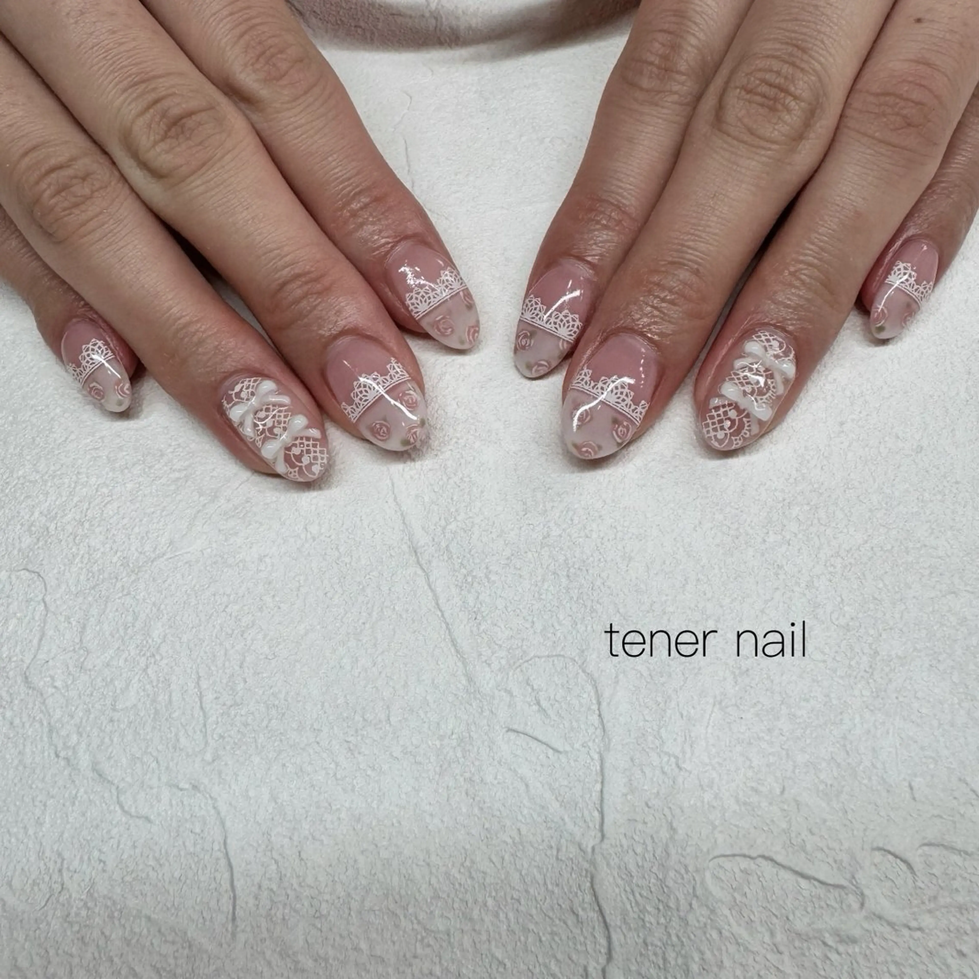 ネイル レース ハンドネイル テネルネイル tener nailのネイルデザイン
