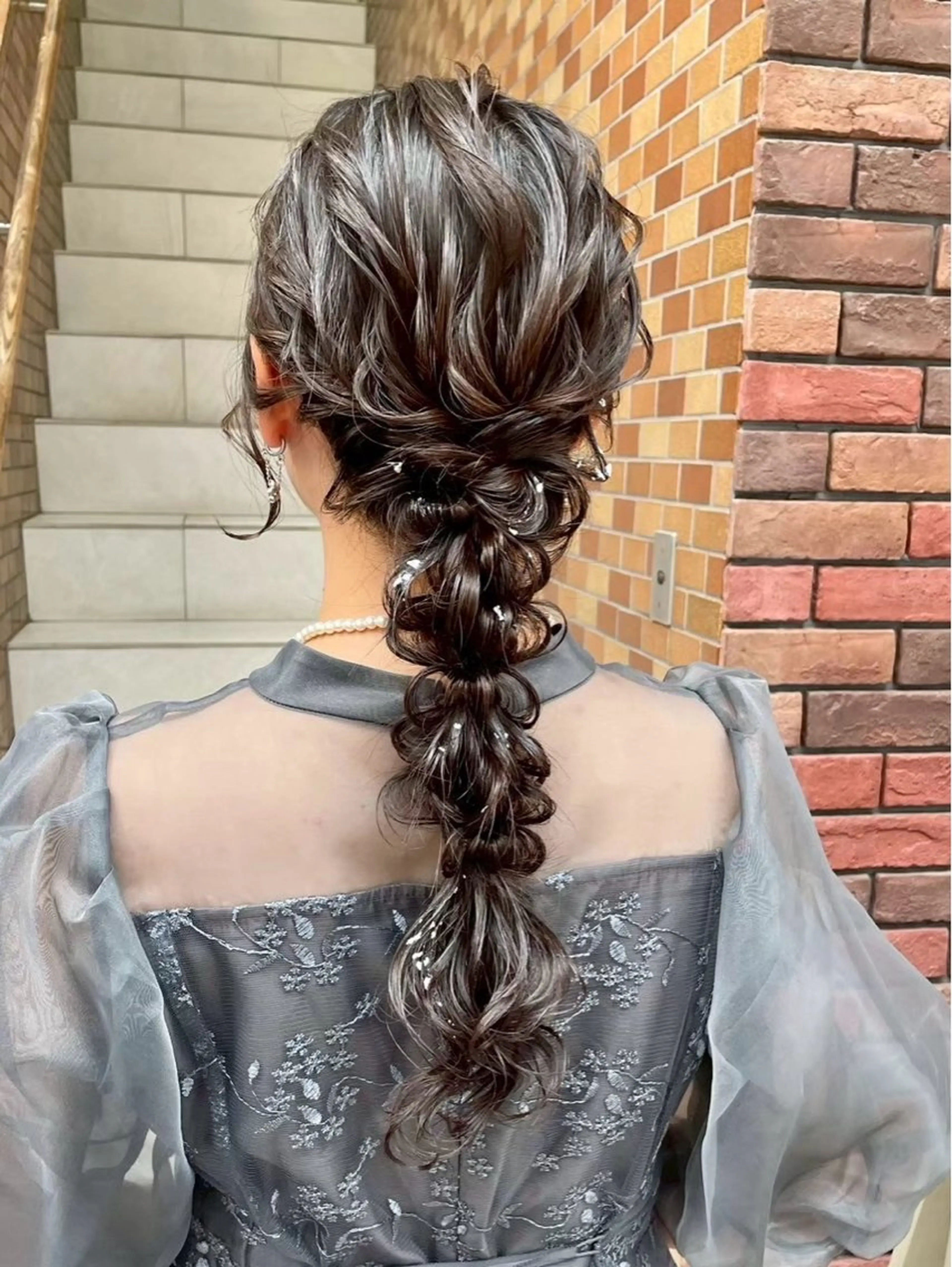 ロング ヘアアレンジ 結婚式・ブライダル ヘアセット 🕊️kotori 🕊️モデル募集中のヘアスタイル