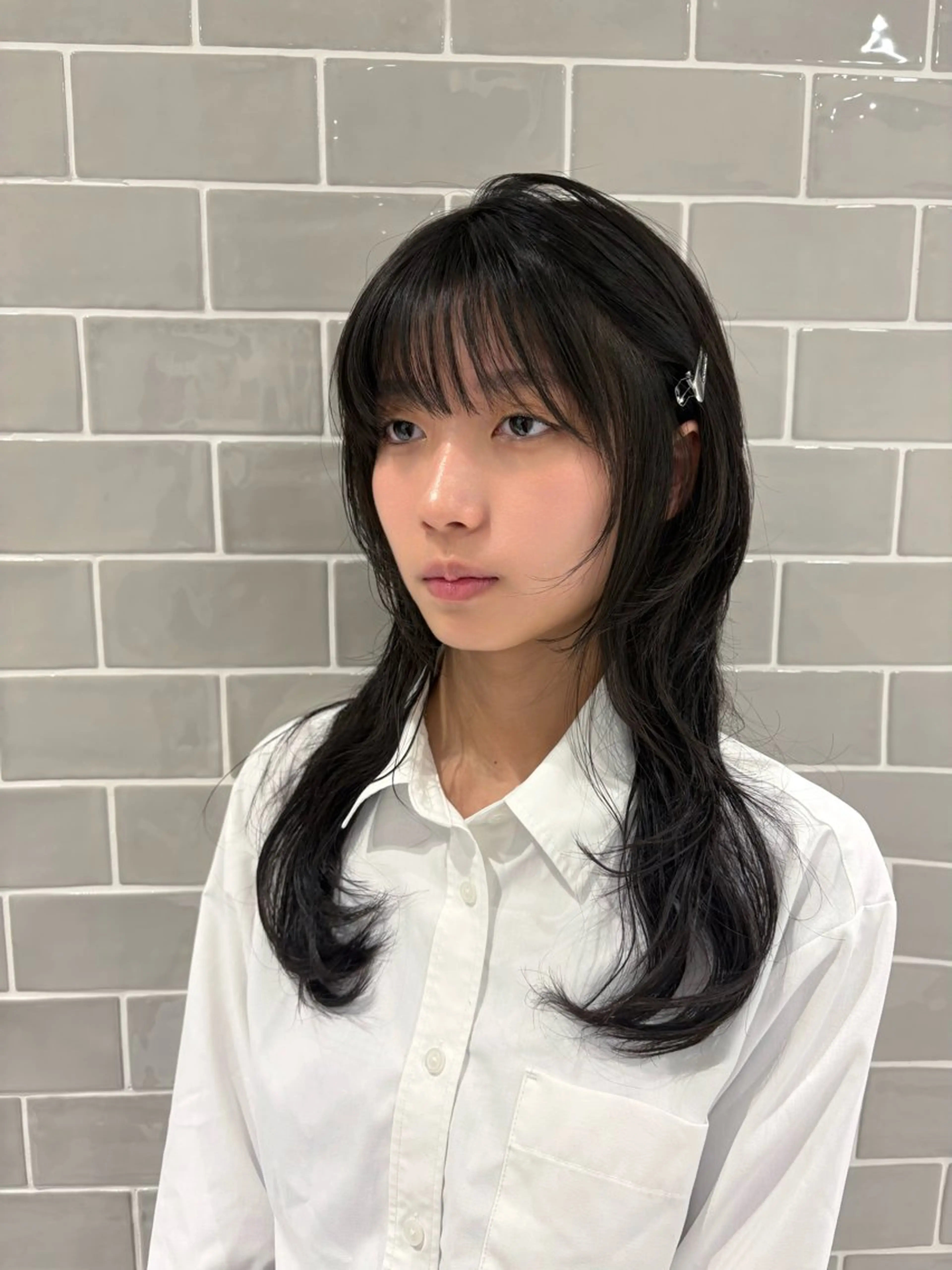 セミロング カラー ヘアアレンジ ハッシュカット レイヤーカット ウルフカット ウルフレイヤー カット トリートメント ヘアセット salowin新宿三丁目店所属・🖤小顔ボブ/ウルフ レイヤー🖤山本諒のヘアスタイル