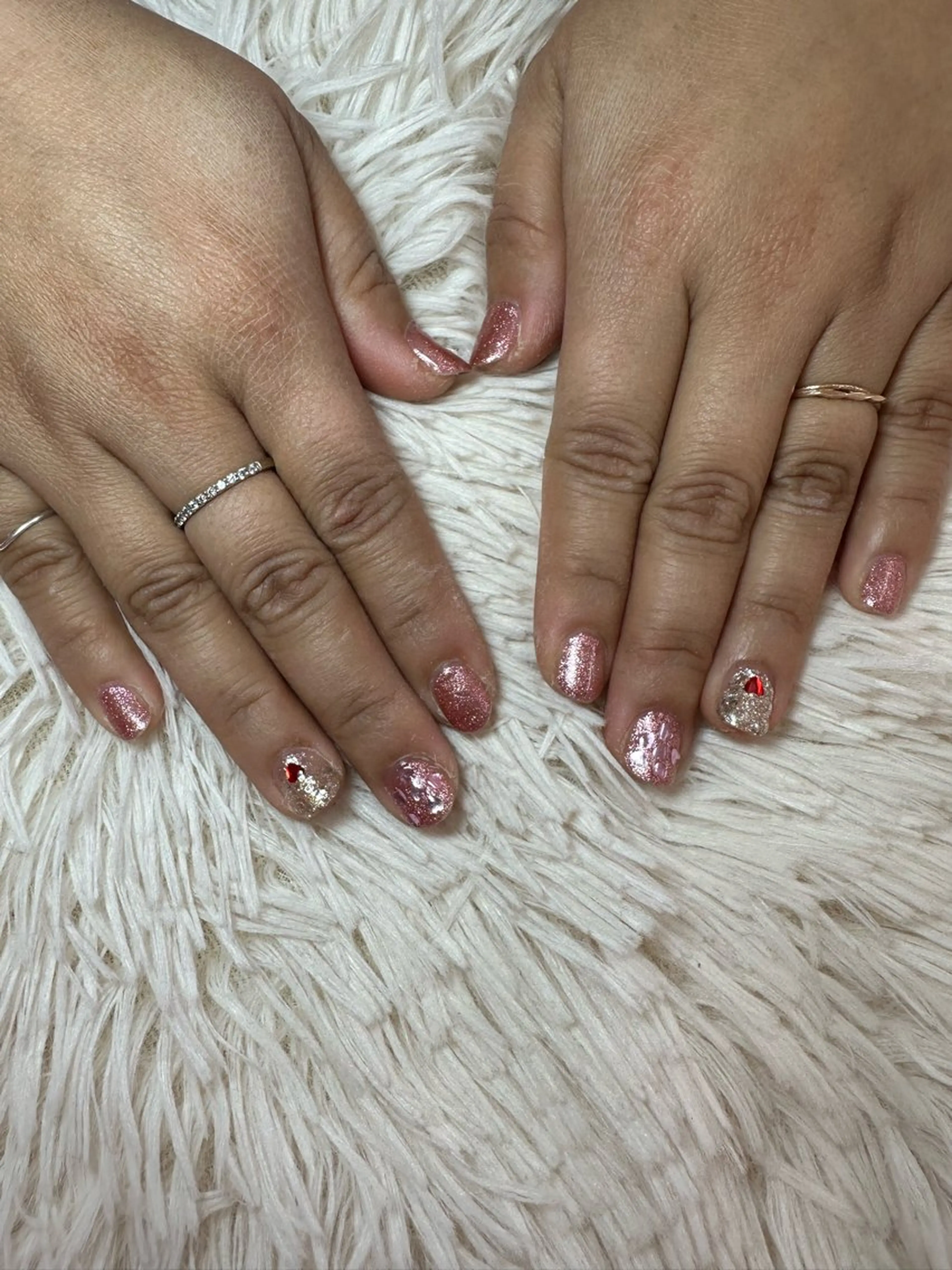 ネイル バレンタイン ハンドネイル MOE .Kのネイルデザイン