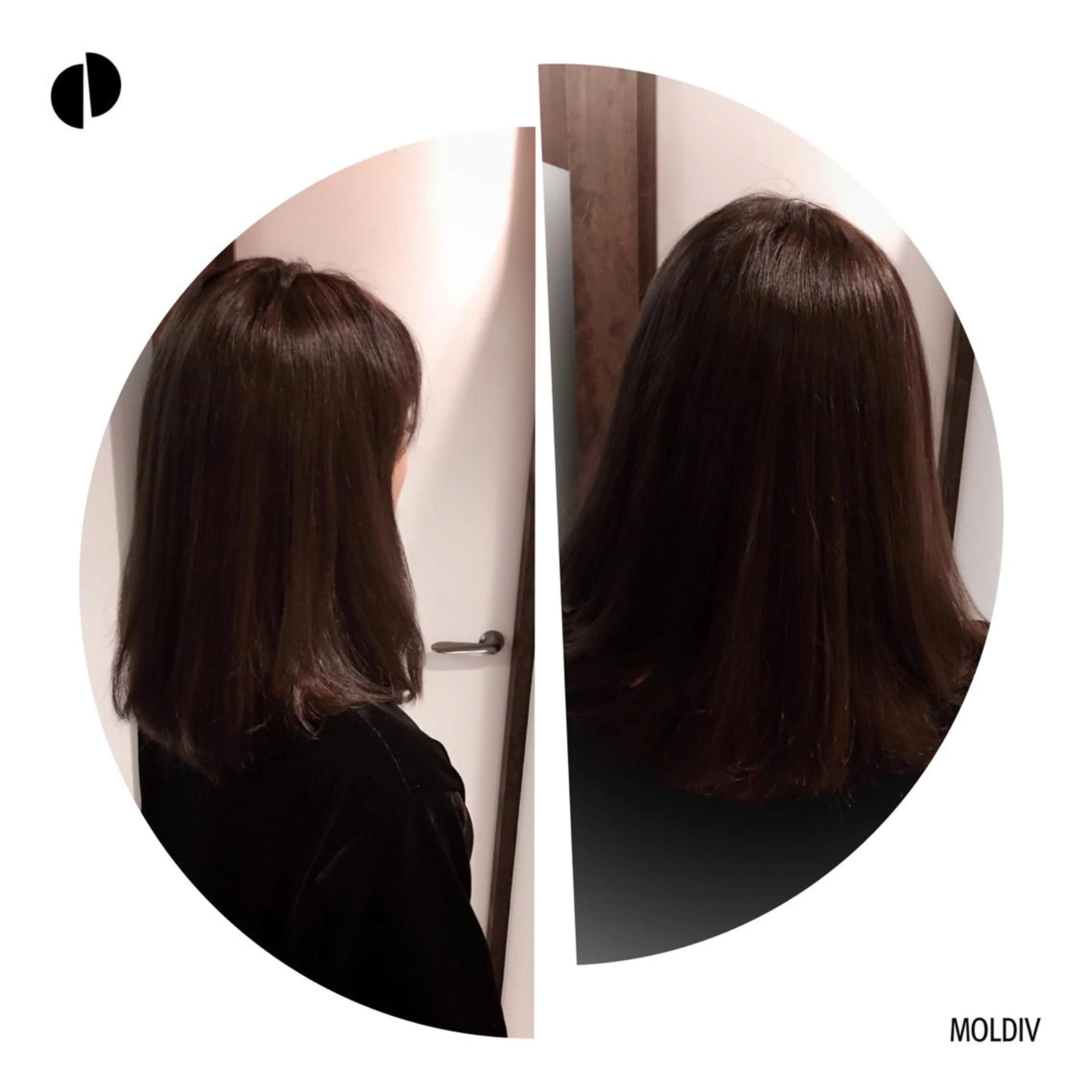 ミディアム セミロング カラー ネイビーカラー ✨縮毛矯正✨髪質改善 ナカシマ ユミのヘアスタイル