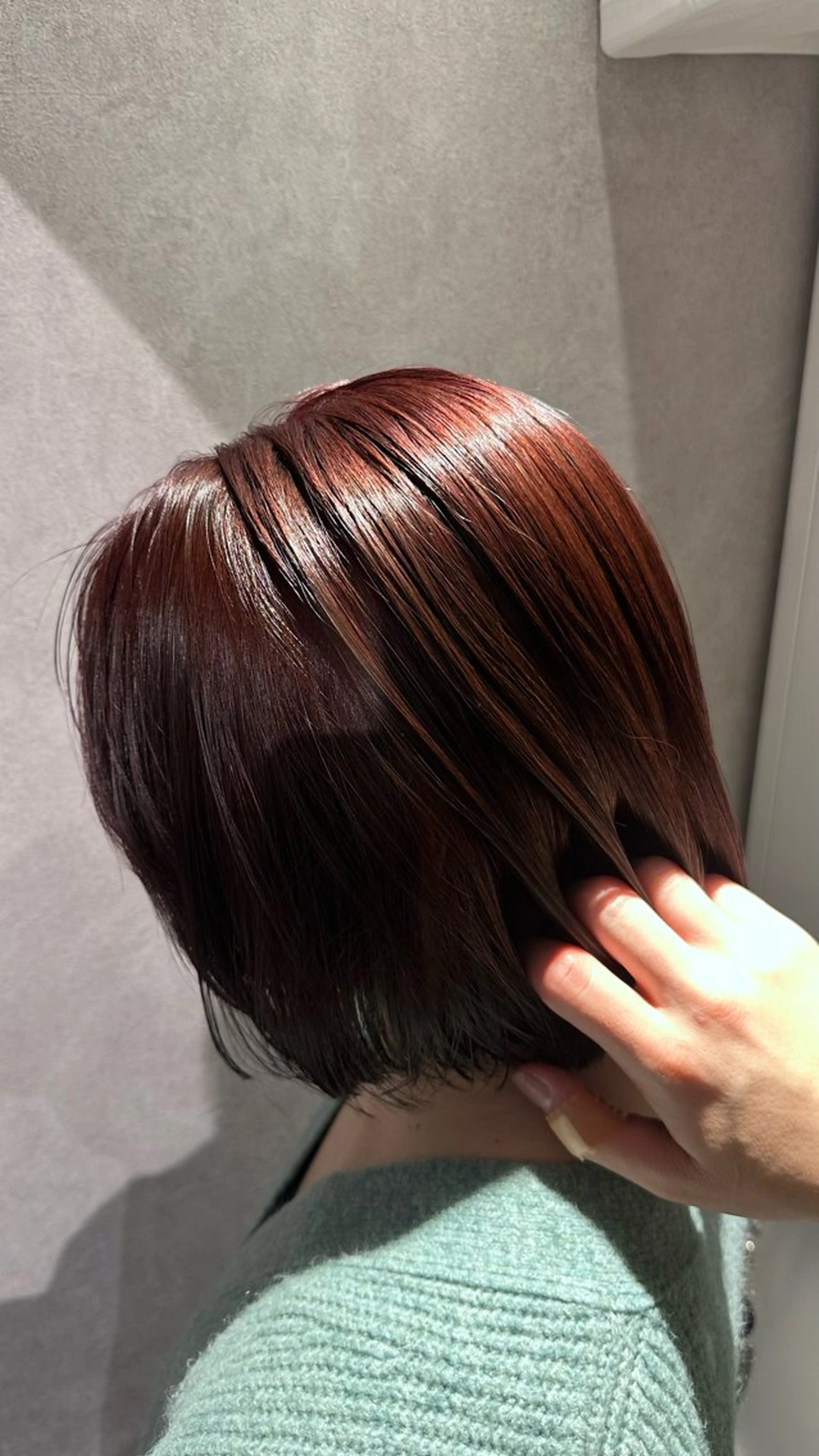 ミディアム カラー 切りっぱなしボブ ブリーチ ダブルカラー イヤリングカラー ハイライトカラー ヘアカラー HARUKI🏔️/ メンズ/透けブラウンのヘアスタイル