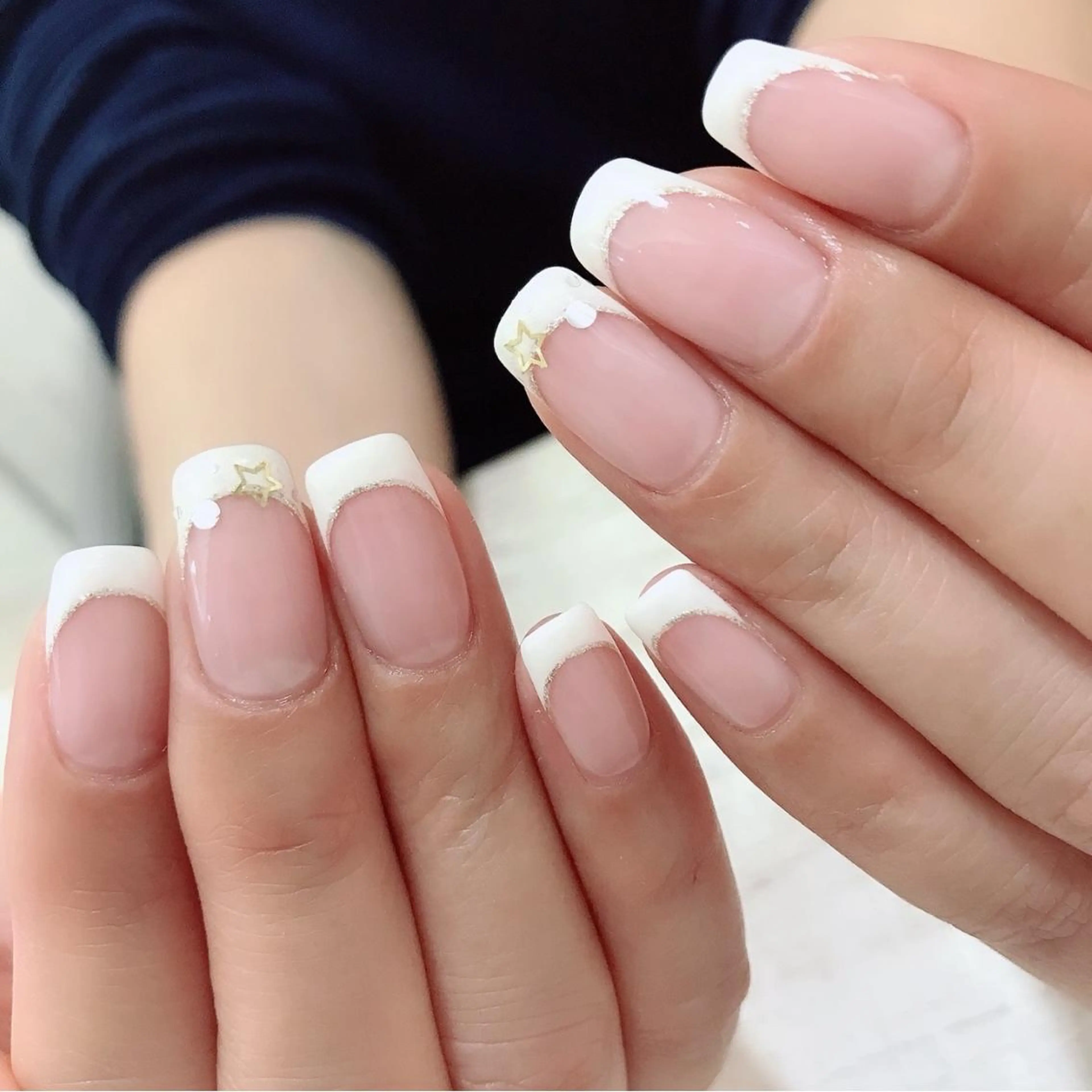 ネイル フレンチネイル ハンドネイル Jeremy ♡ HARUKAのネイルデザイン