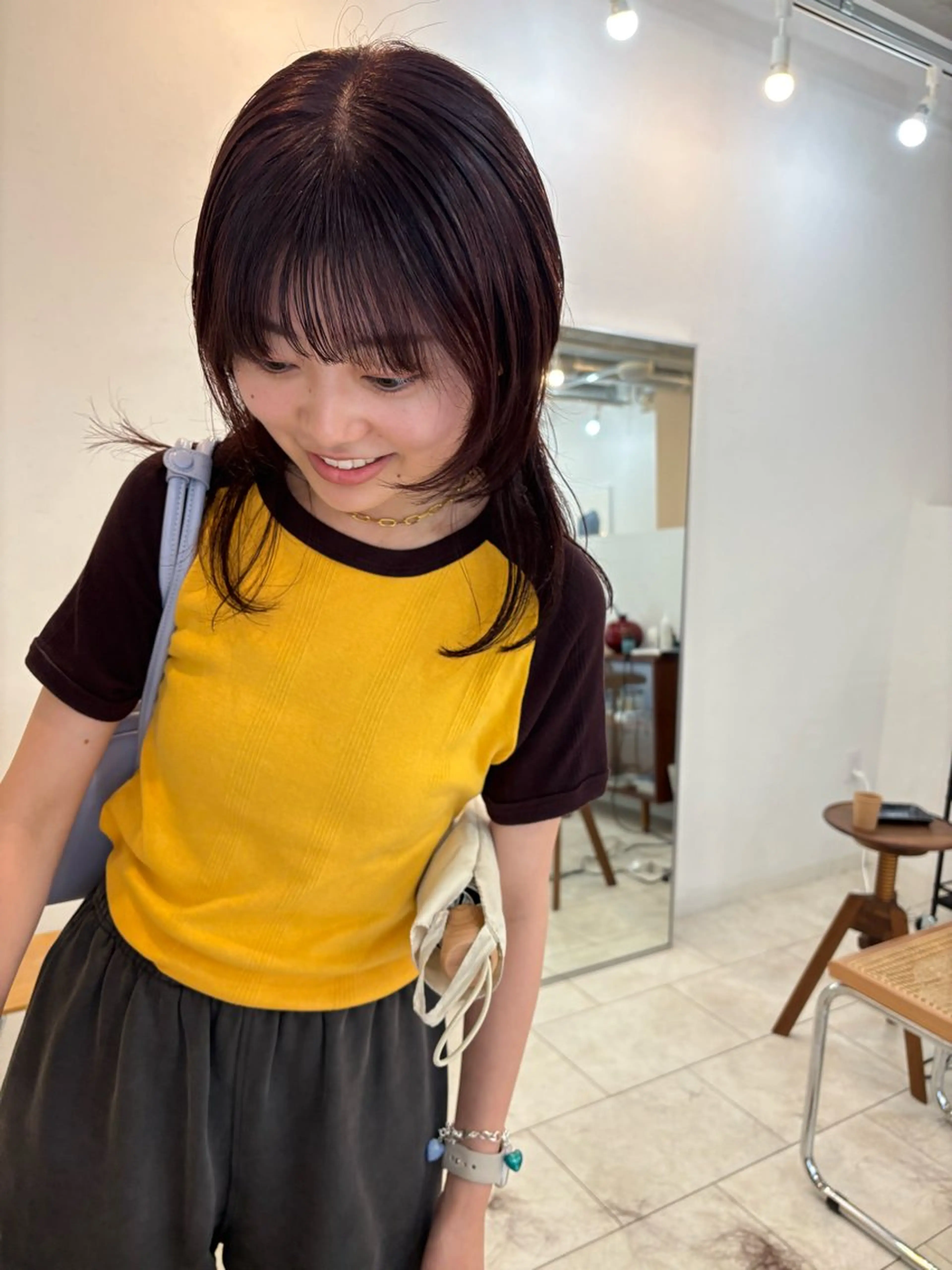 セミロング カラー カット ヘアカラー eri kinjoのヘアスタイル