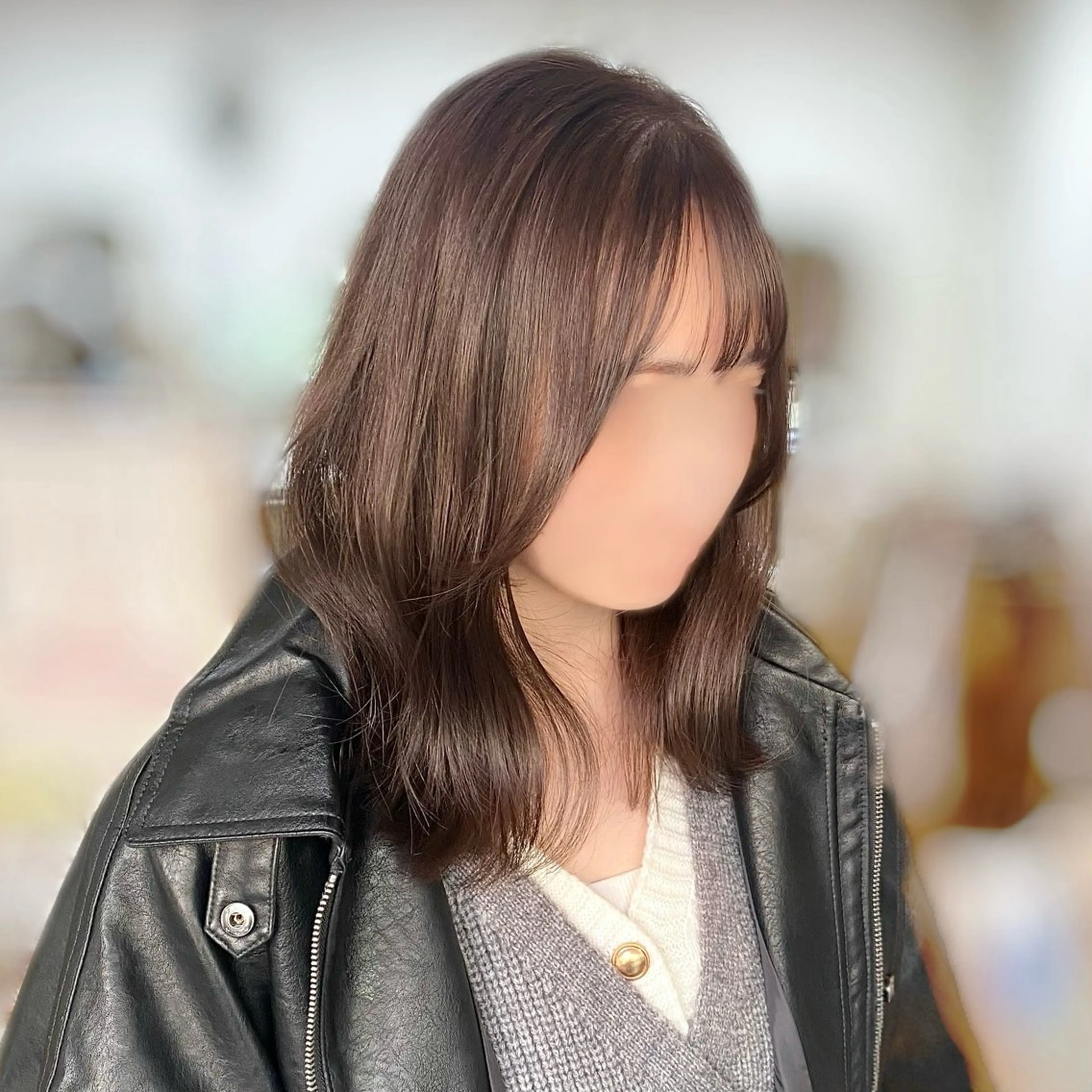 セミロング カラー アッシュ アッシュグレー アッシュグレージュ グレージュ カット ヘアカラー トリートメント 🥣 hashi 🛋️のヘアスタイル