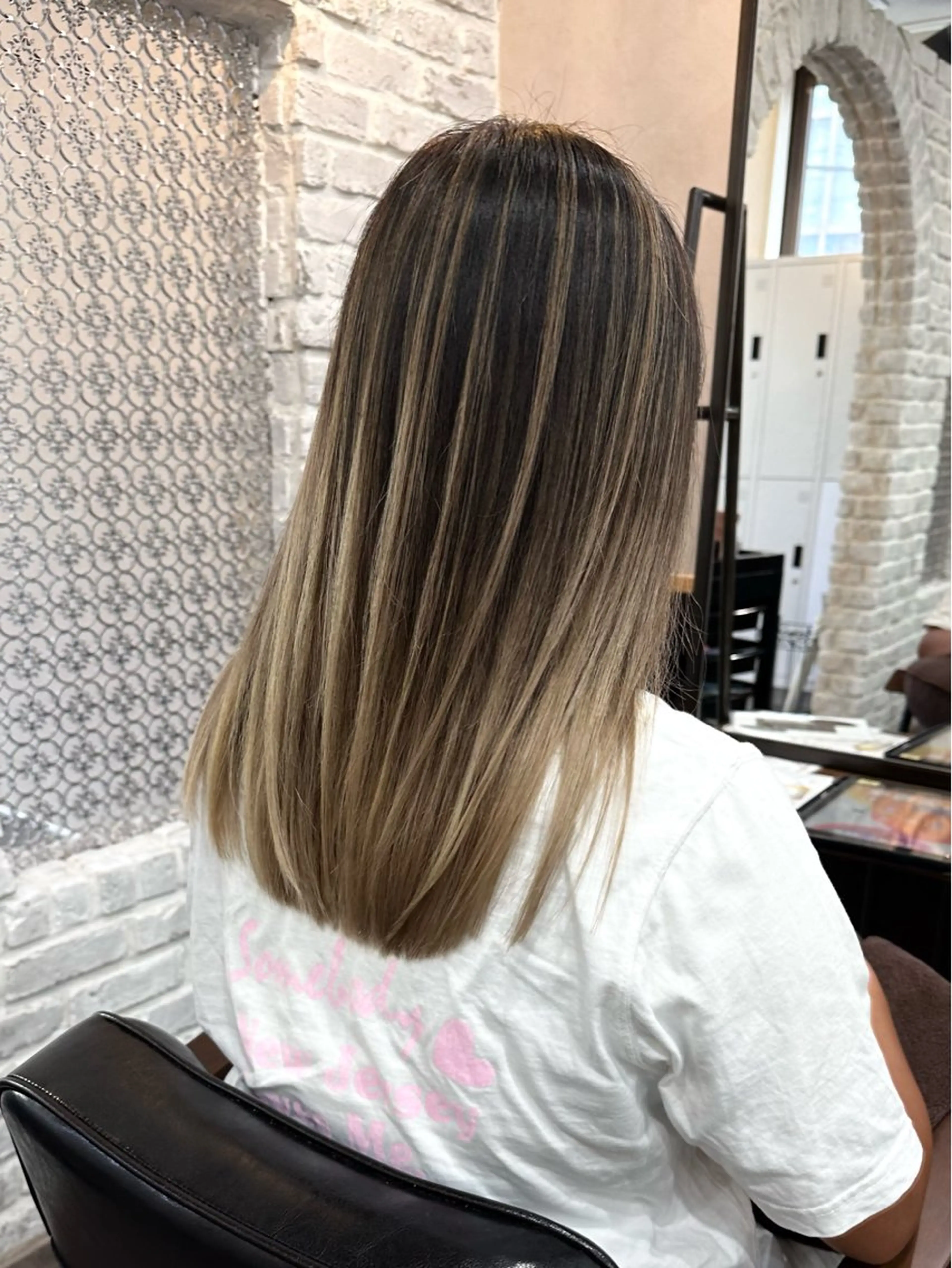 セミロング ヘアカラー トリートメント 💖透明感カラー HAYATO💖のヘアスタイル