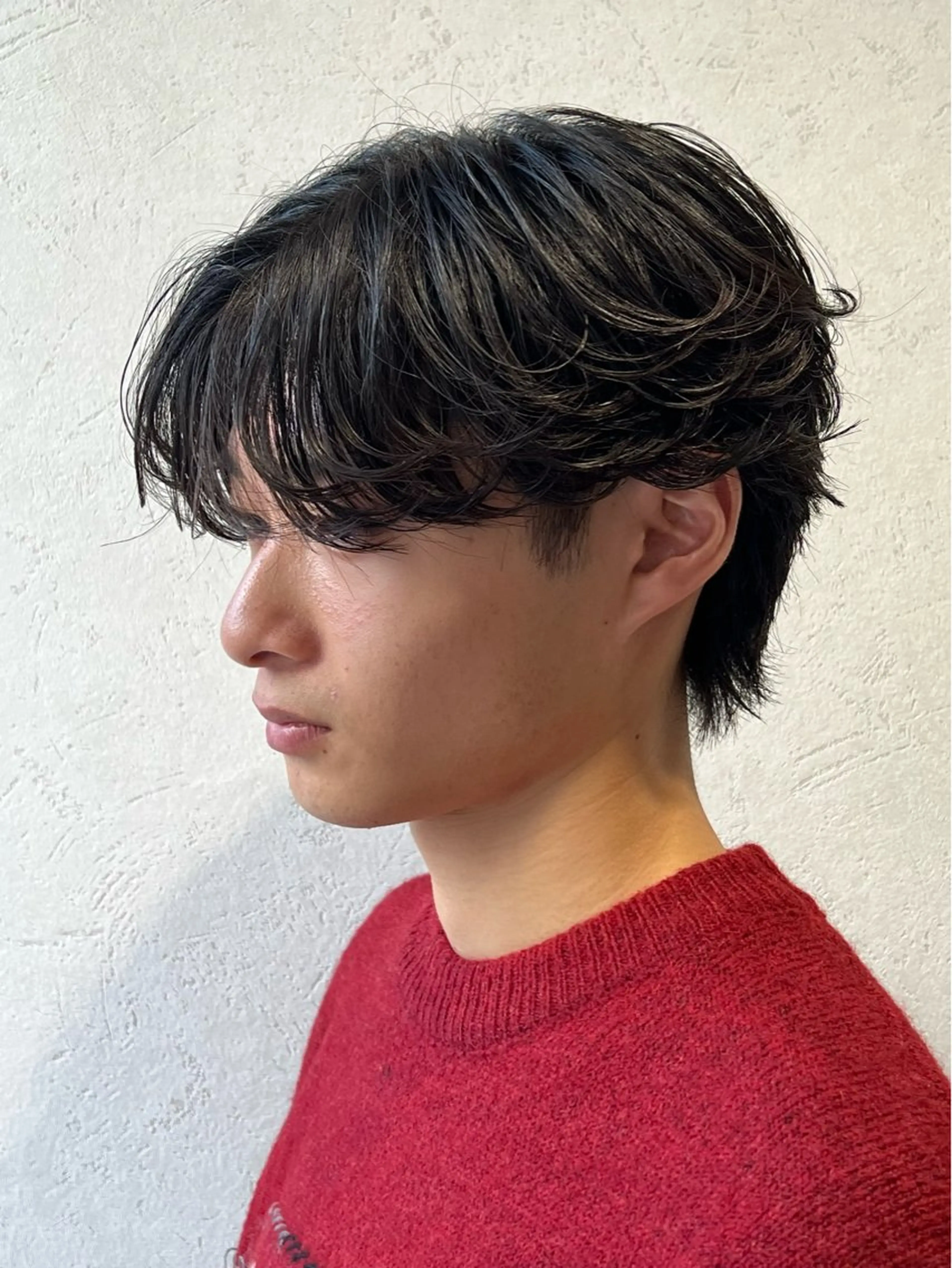 メンズ フェザーパーマ メンズパーマ カット パーマ 透明感カラー/ ダブルカラー /ソラのヘアスタイル