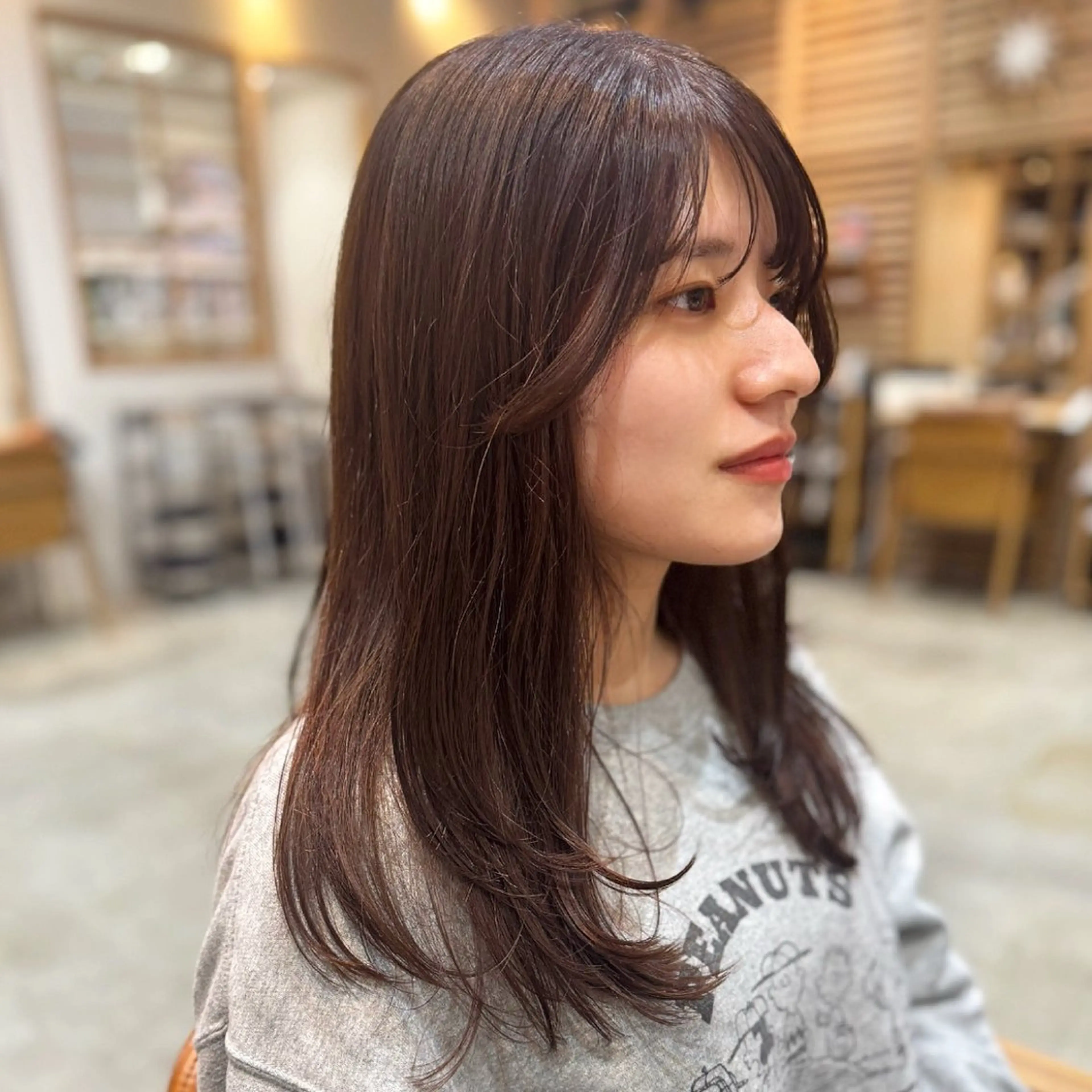 セミロング カラー カット ヘアカラー トリートメント 透明感カラー/レイ ヤー/Nana🌈のヘアスタイル