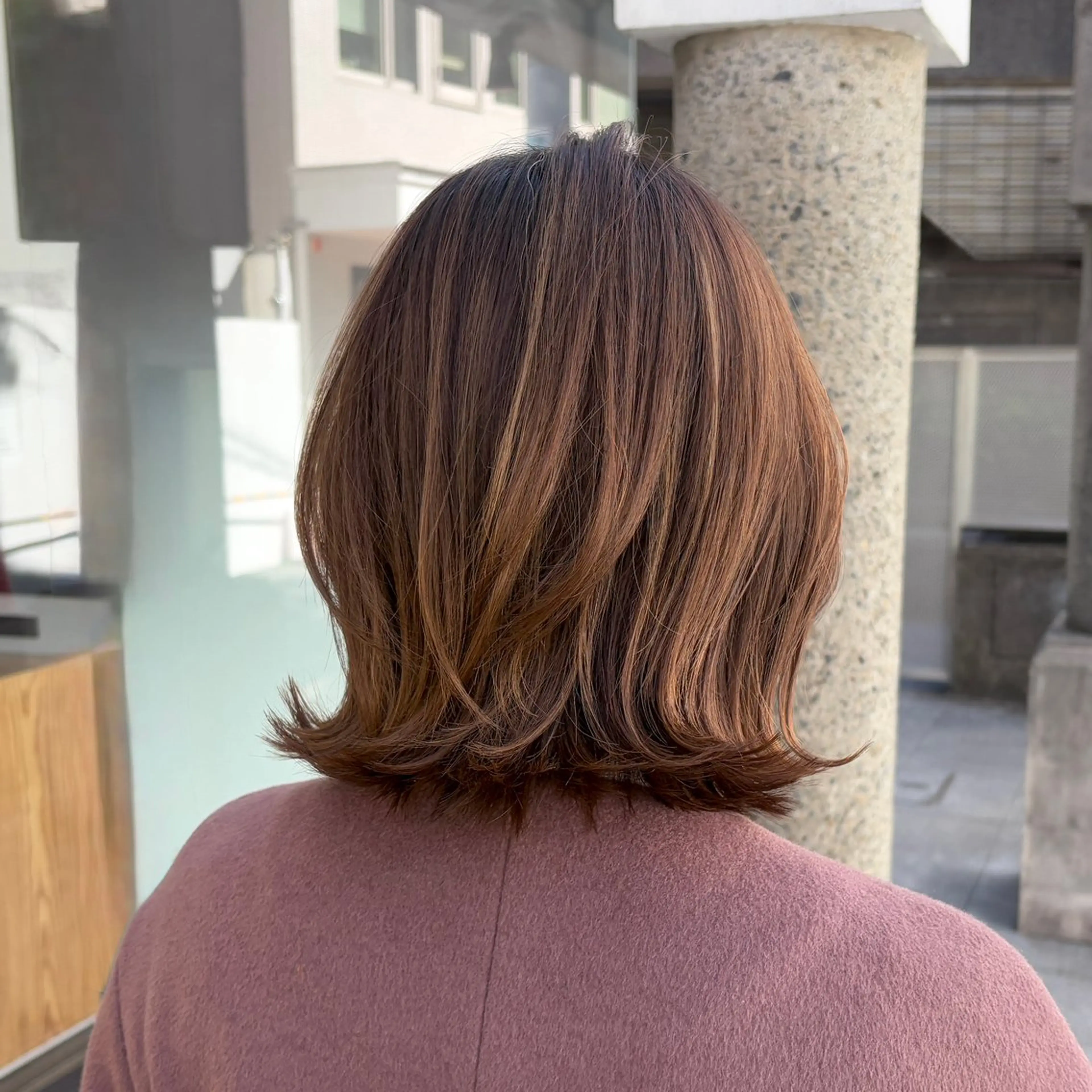 ミディアム カラー ハイライトカラー ハイライト ヘアカラー トリートメント ヘッドスパ DX SHARE SALON所属・matka白髪ぼかし 大人ヘア/KEIKOのヘアスタイル