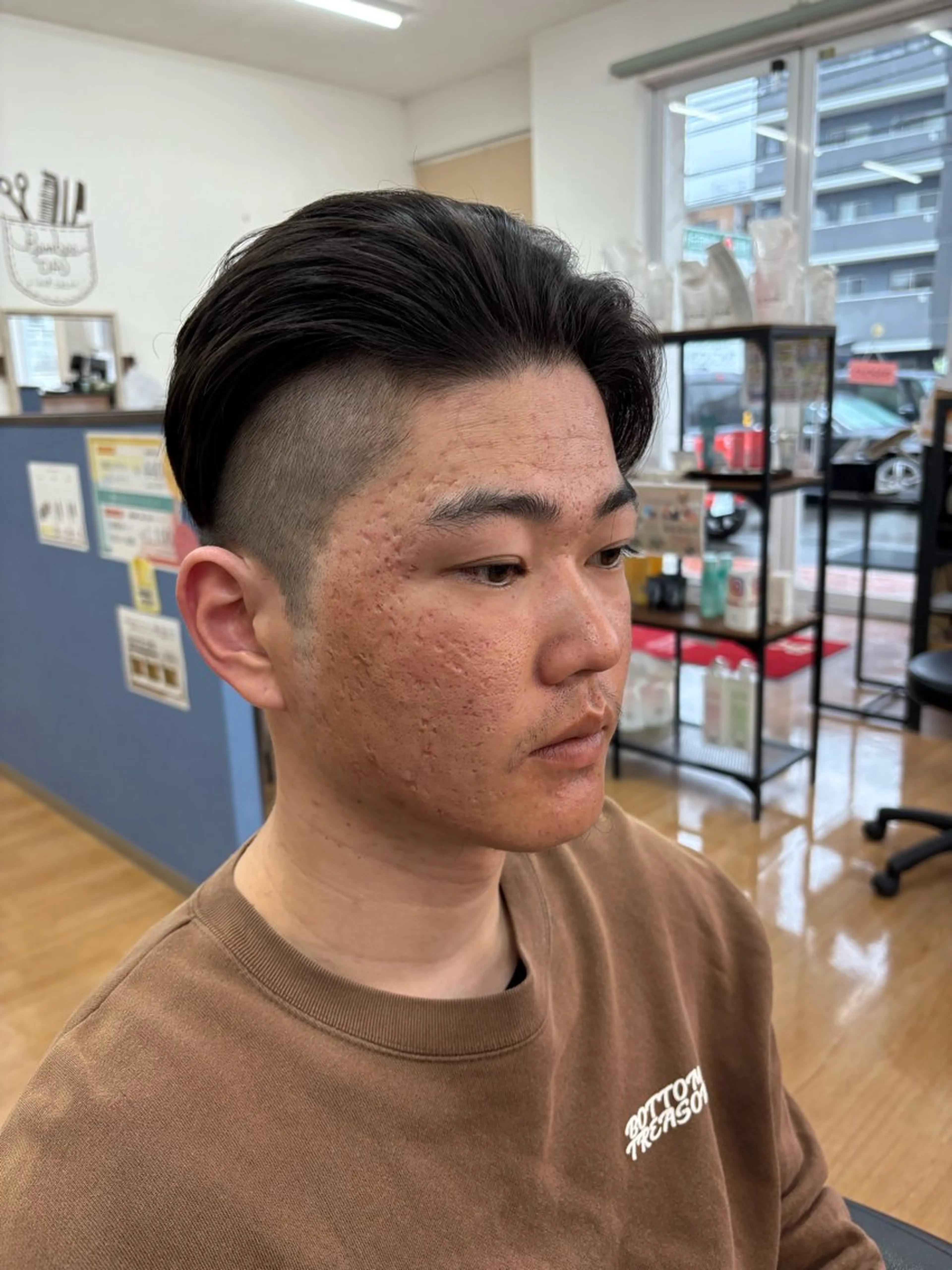 メンズ オールバック ツーブロック 寺田 蒼志のヘアスタイル