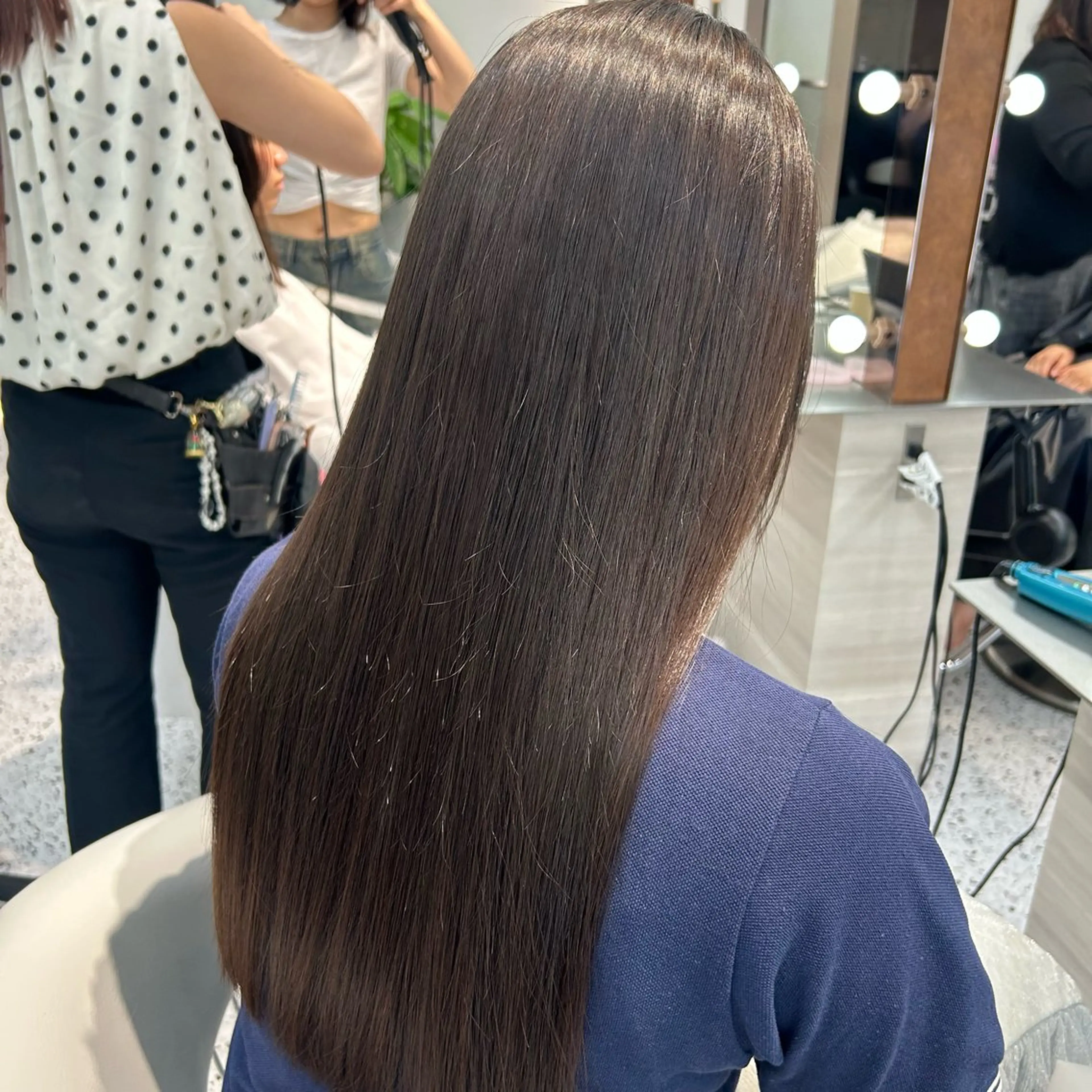 ミディアム アッシュ アッシュブラウン 髪質改善 縮毛矯正 カット ヘアカラー 縮毛矯正 トリートメント ボブ/髪質改善 jionのヘアスタイル