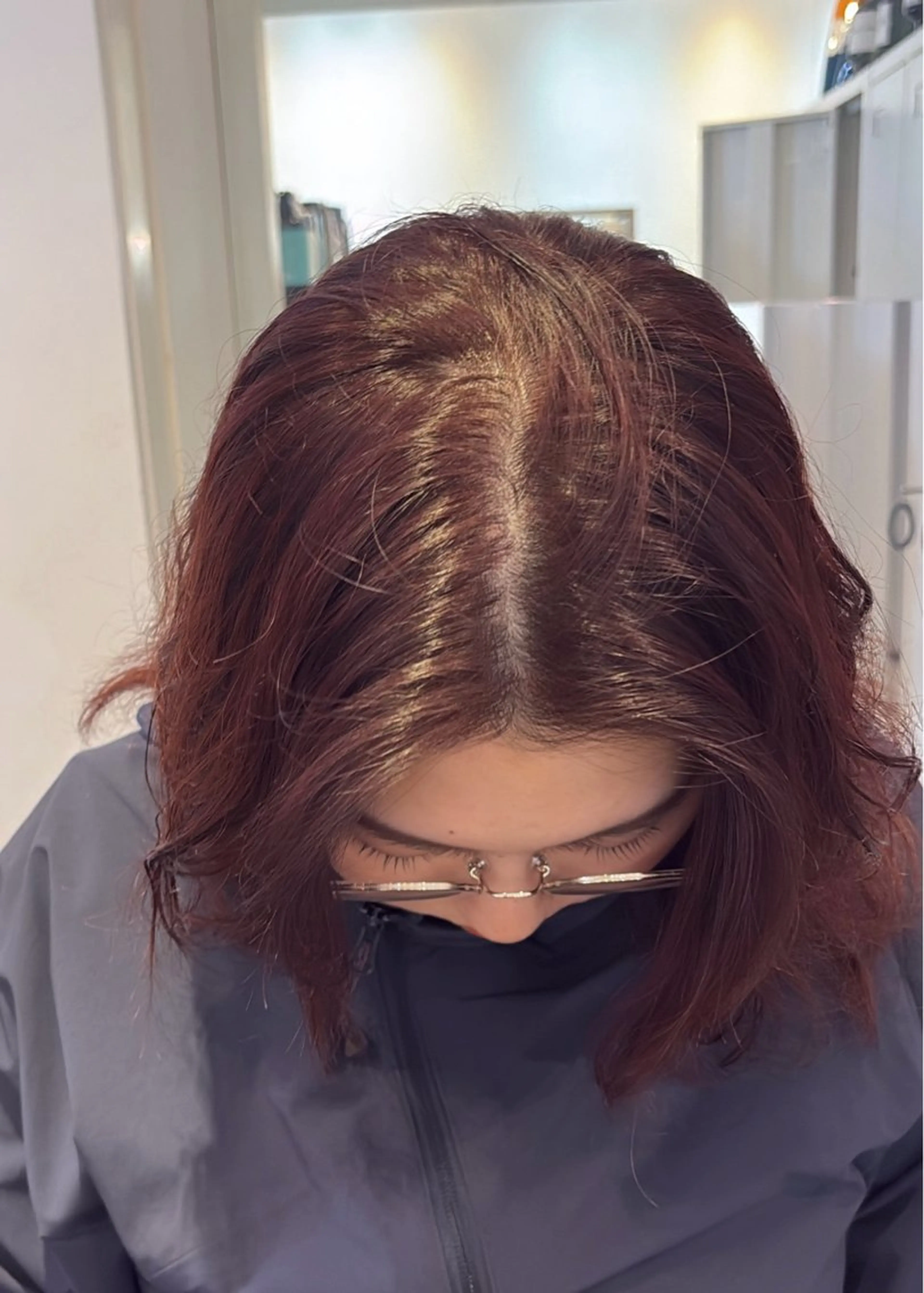 カラー パーマ ピンクカラー ヘアカラー トリートメント mao 🩰のヘアスタイル