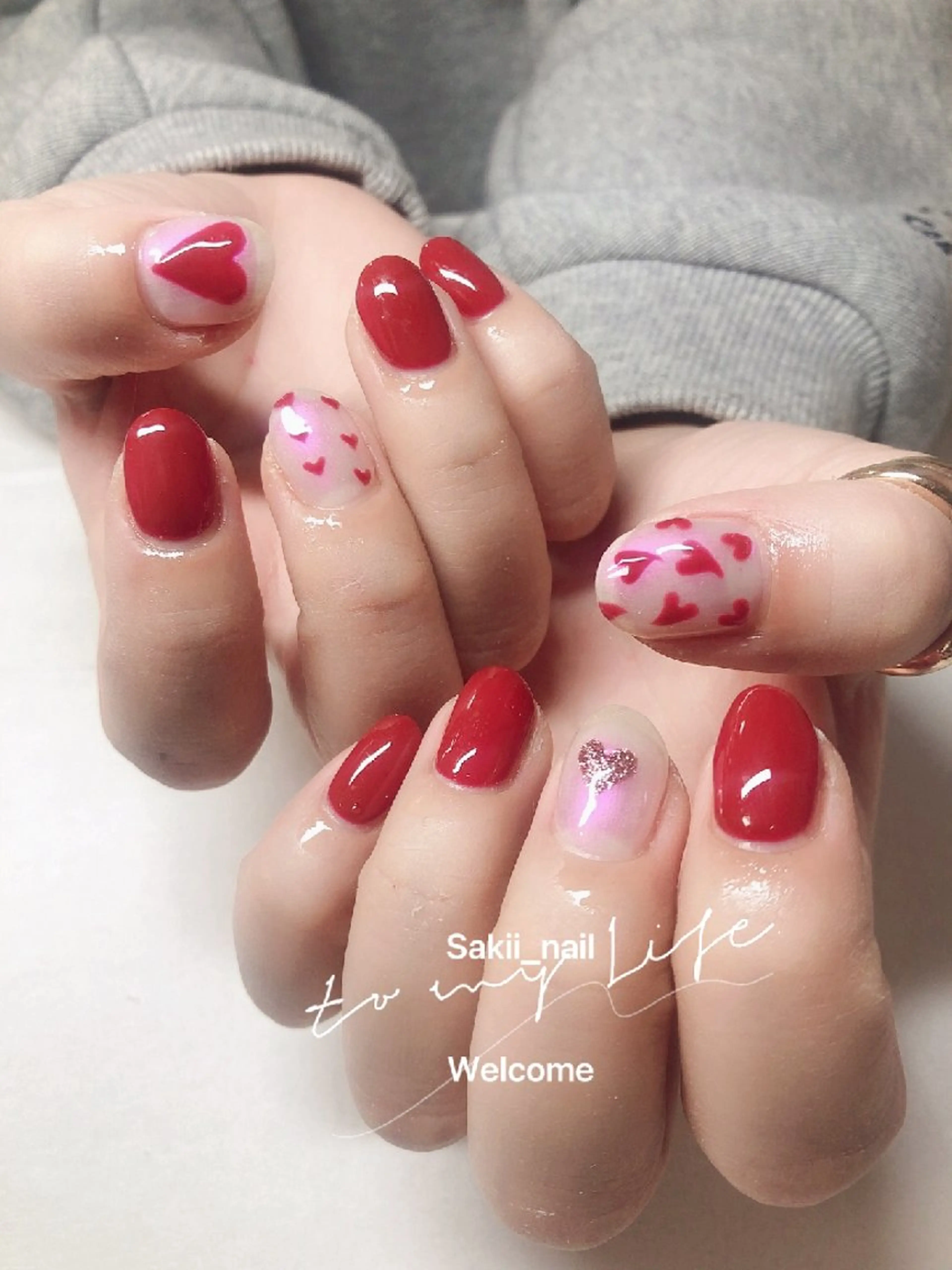 ネイル ハート sakii_nail 池袋のネイルデザイン