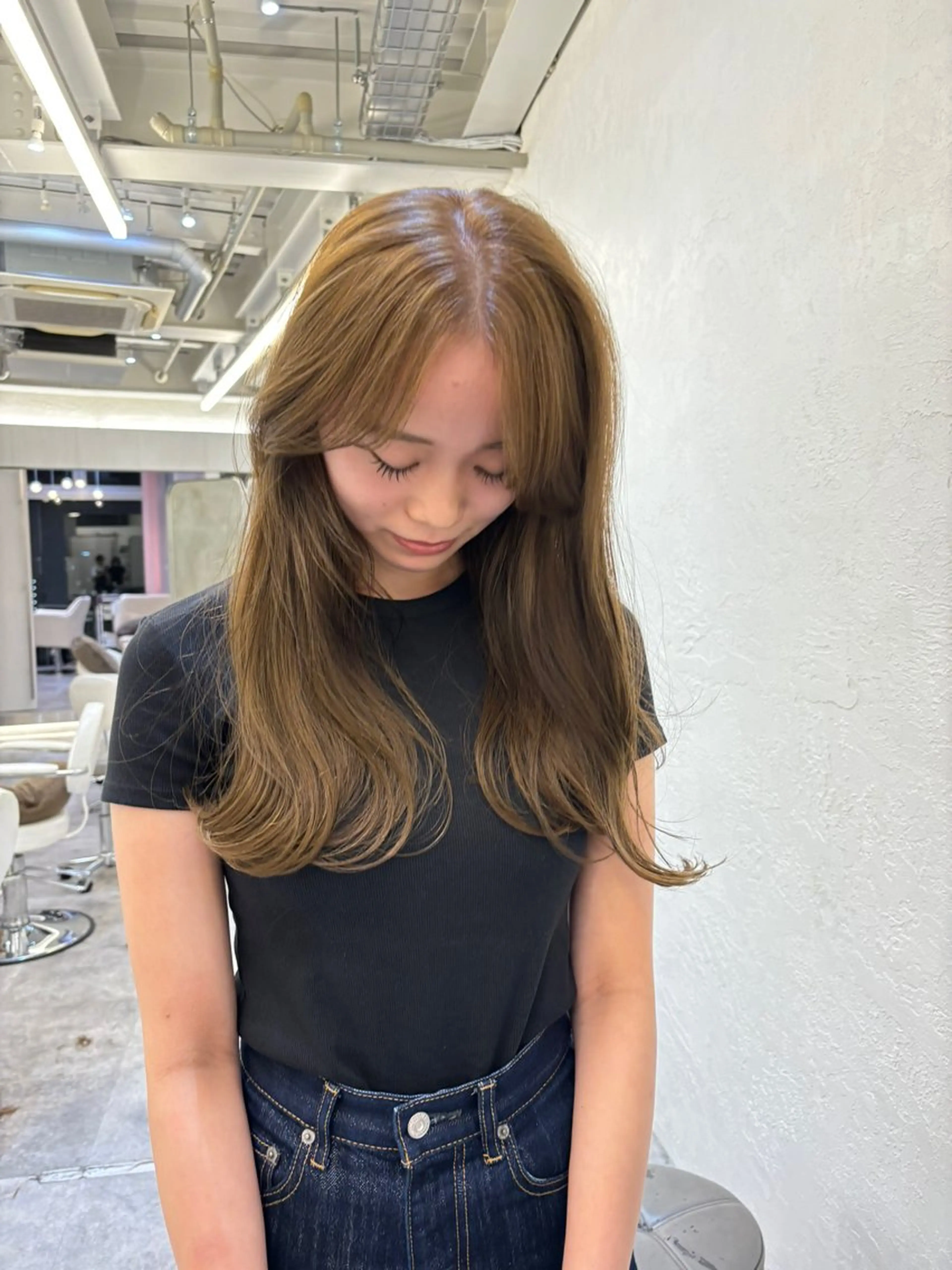 ロング カラー カット ヘアカラー トリートメント 🍃柔らかヘアー田中 瑞希🍃のヘアスタイル