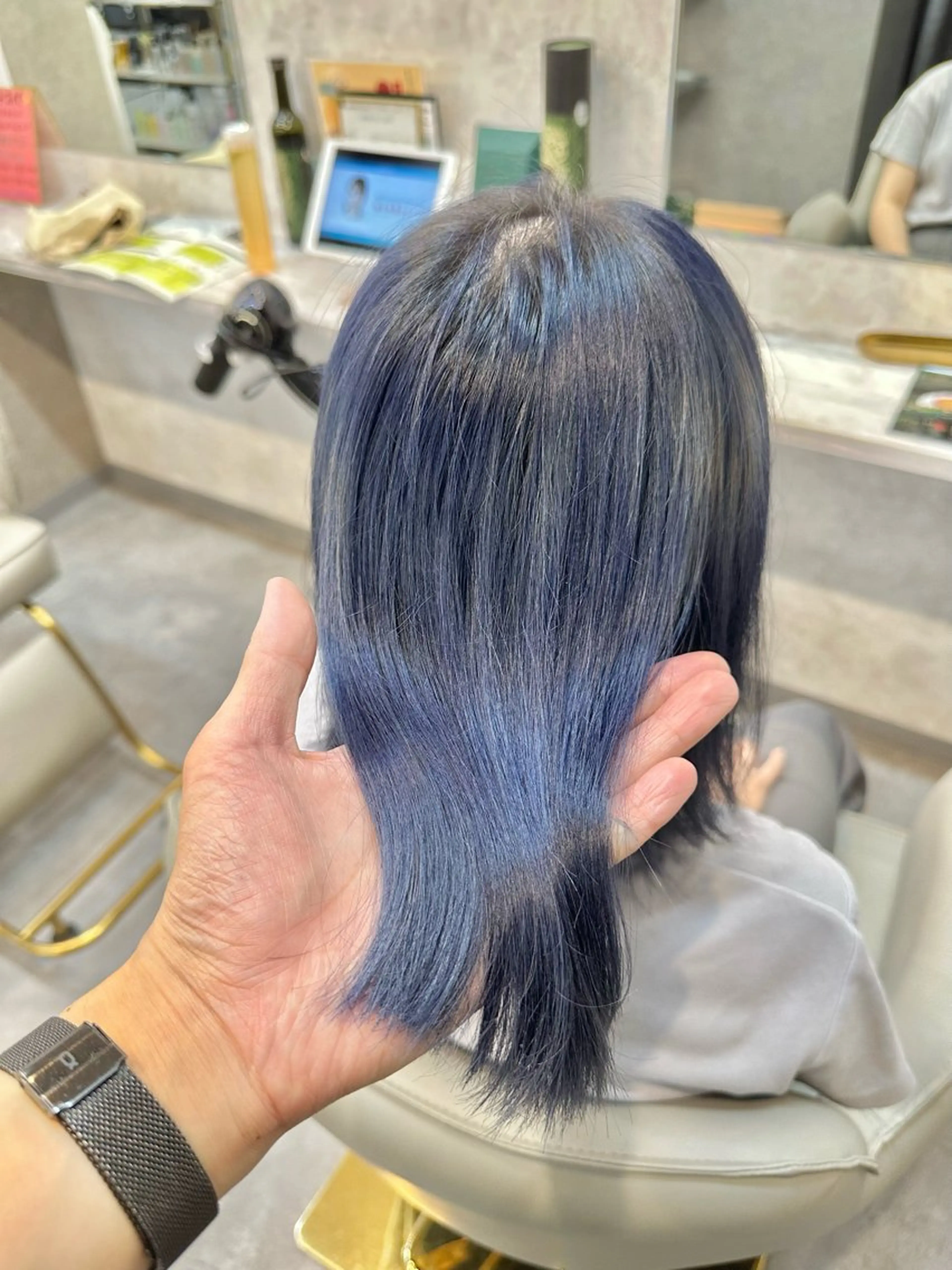 ミディアム カラー ヘアカラー トリートメント 菊地　智 【LAZO】千歳船橋のヘアスタイル