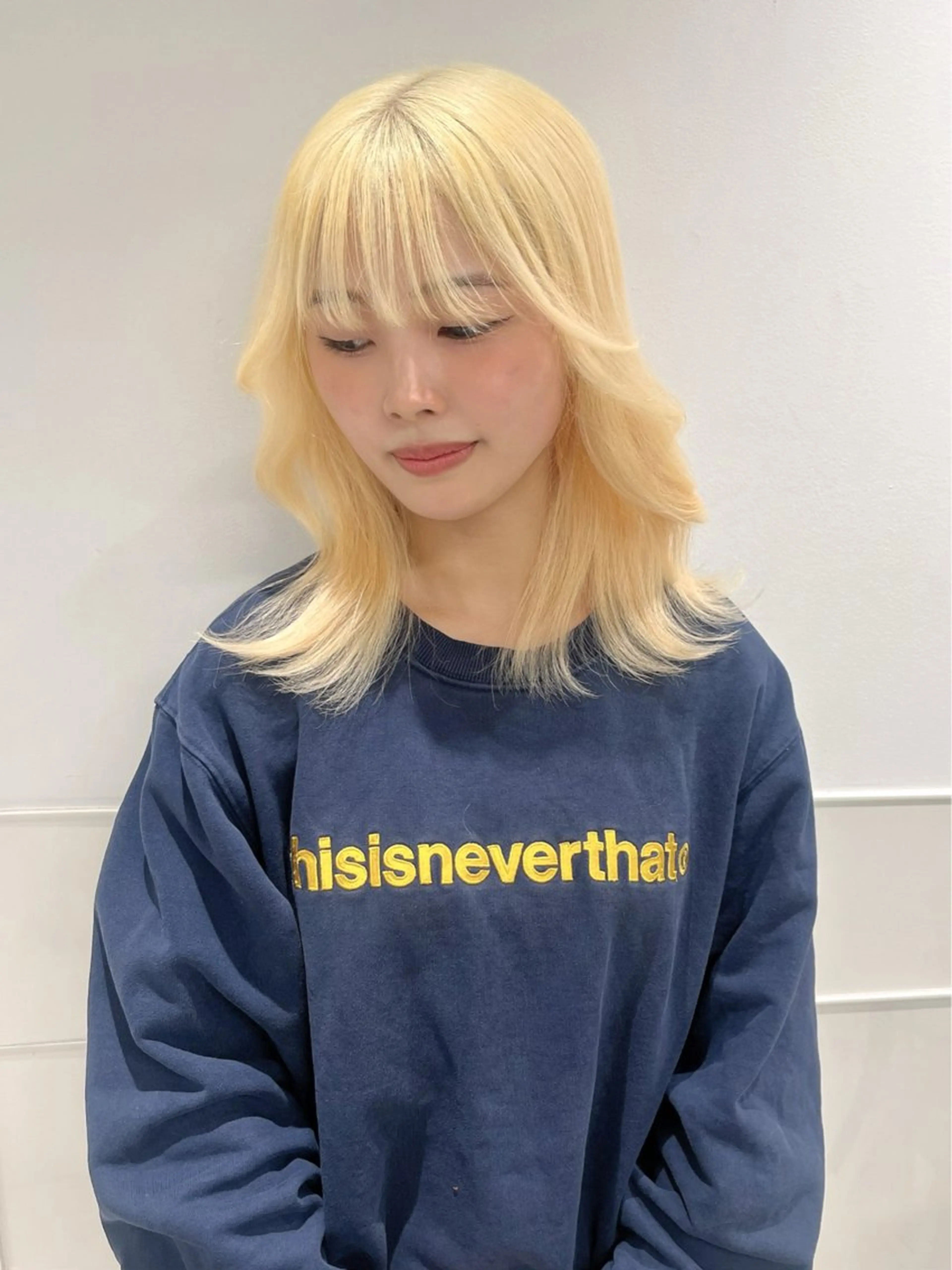 セミロング カラー ブリーチ りおな/髪質改善/ カラー /平尾のヘアスタイル