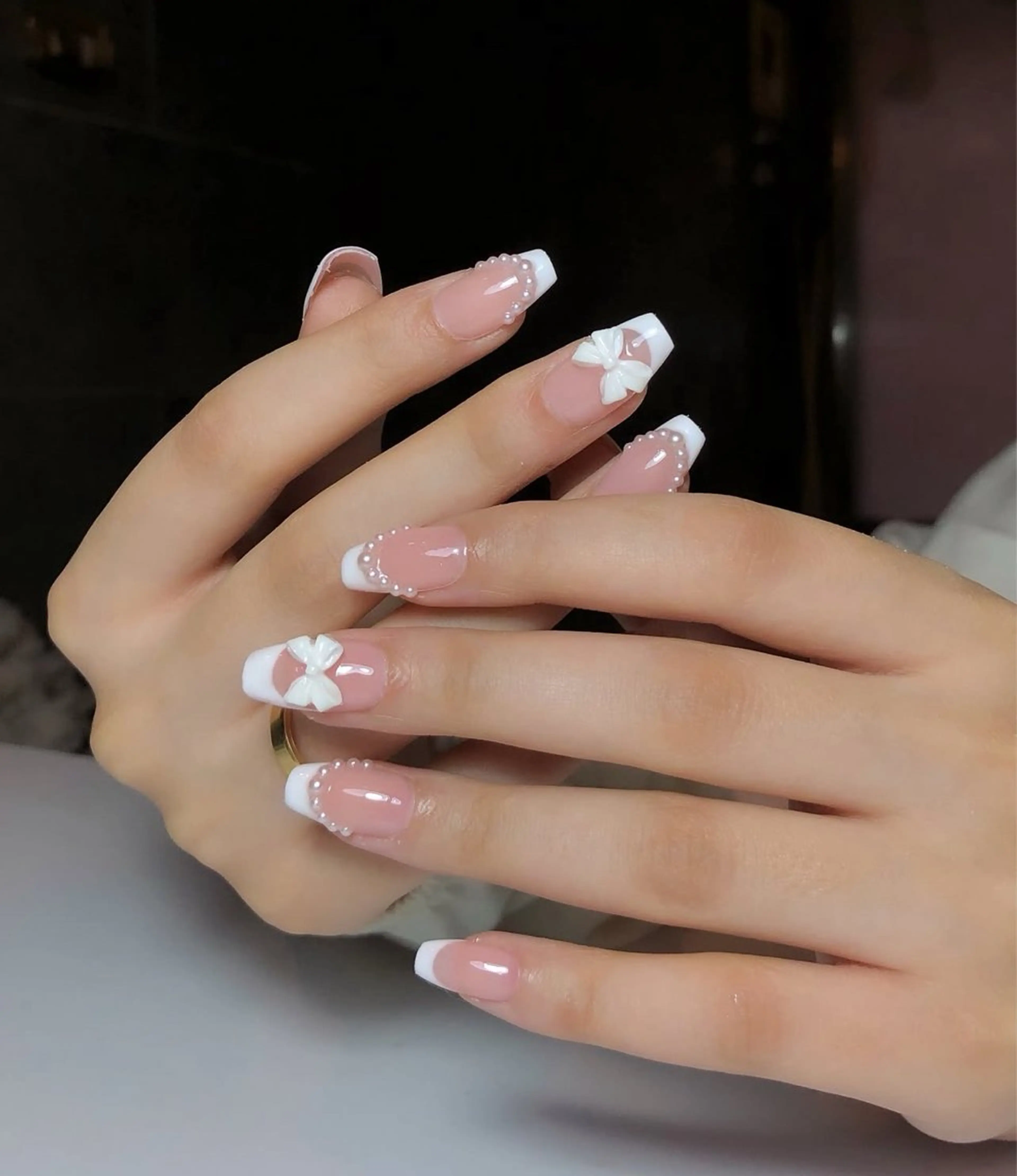 ネイル アートネイル フレンチネイル ジェルネイル キラキラネイル ニュアンスネイル ハンドネイル Ryu Nail YukiChanのネイルデザイン