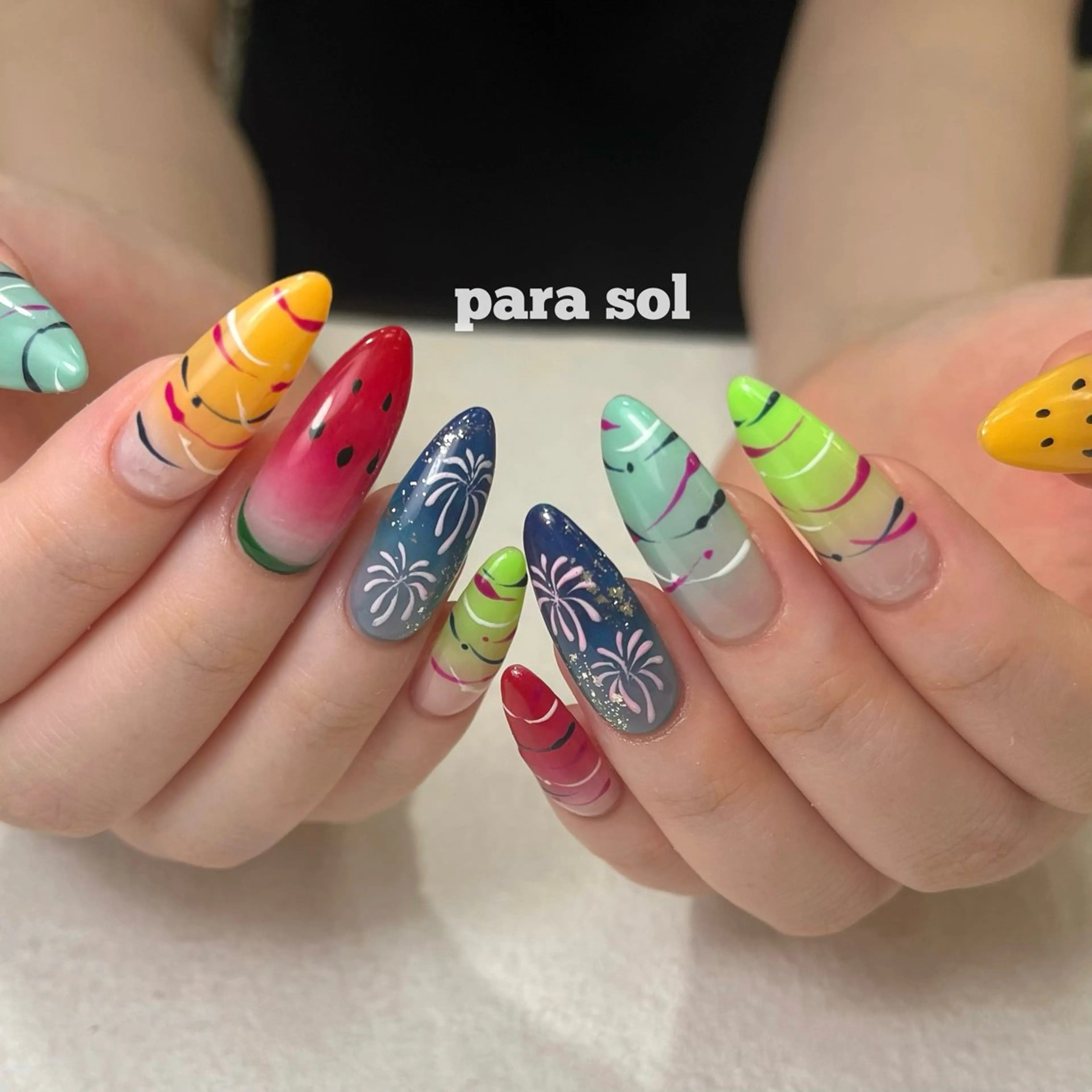 ネイル ジェルネイル グラデーション 持ち込み パラジェル スカルプネイル ハンドネイル フットネイル Para Sol nail　Maoのネイルデザイン
