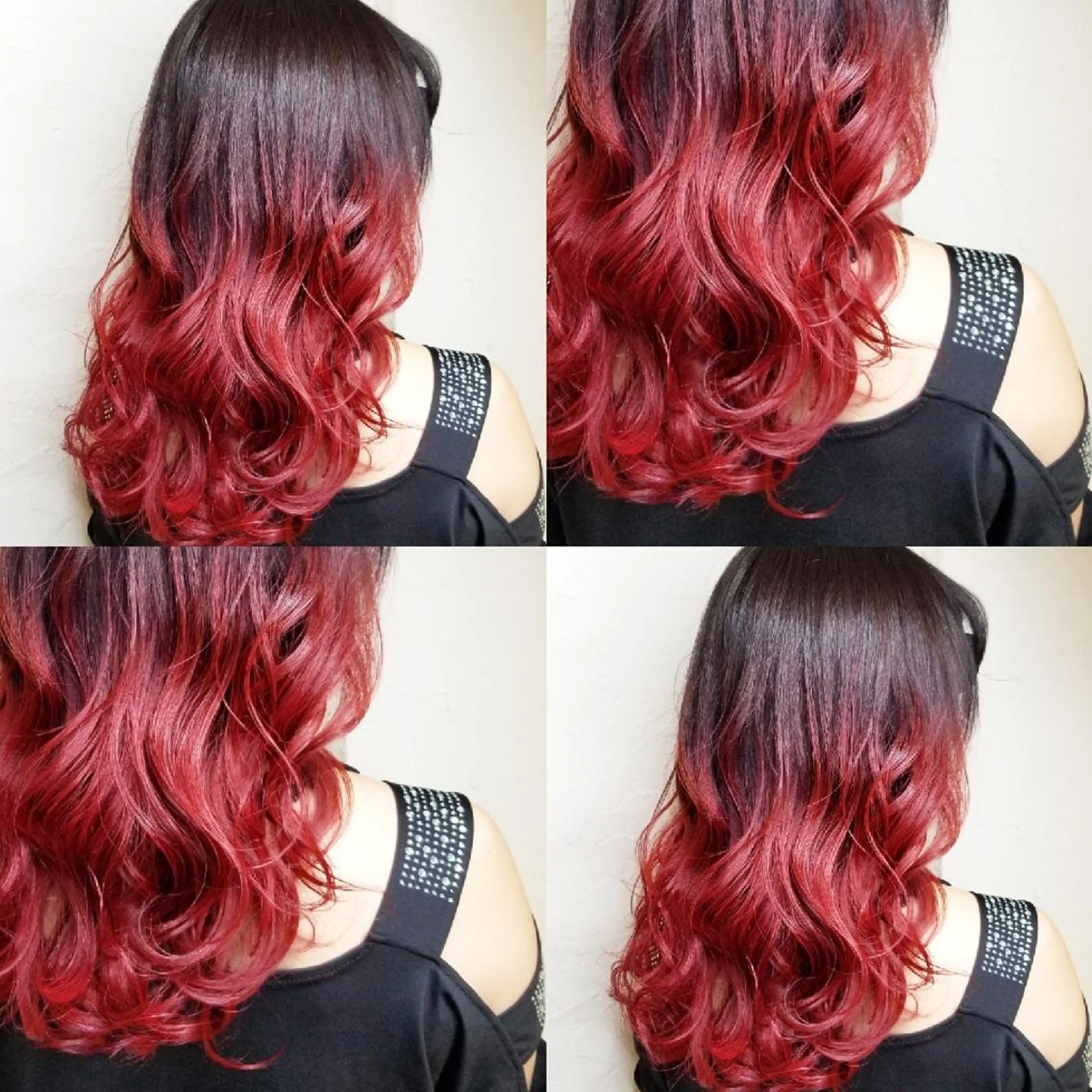 ロング ヘアカラー ツヤ髪✨縮毛矯正 ハイトーンカラーのヘアスタイル