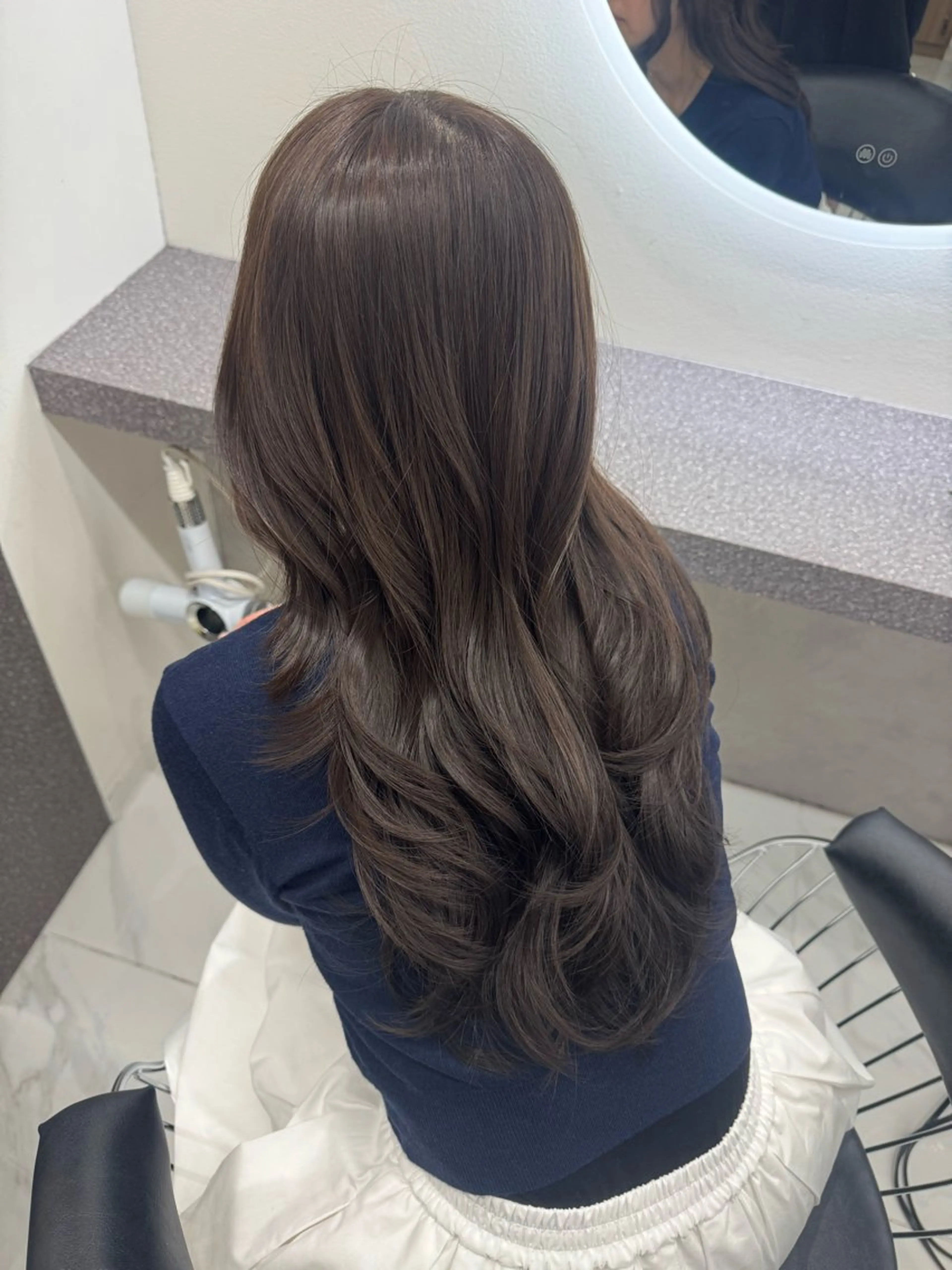 ロング カラー 髪質改善 韓国風ヘア トリートメント ヘアカラー トリートメント hina/艶カラー/ 縮毛矯正/梅田のヘアスタイル