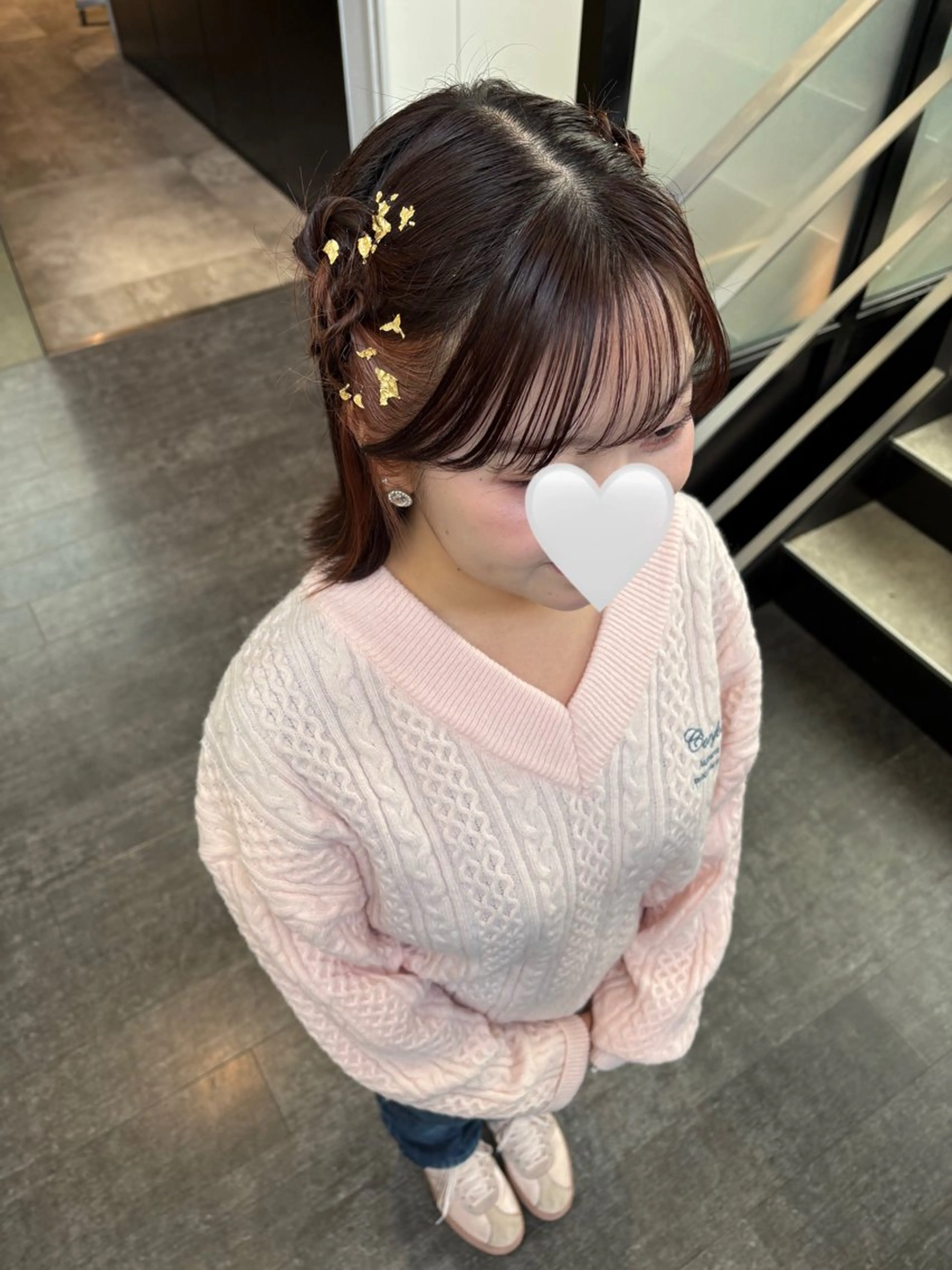 ショート ヘアアレンジ 結婚式・ブライダル ヘアセット mao | 柔らか艶カラー🫧のヘアスタイル