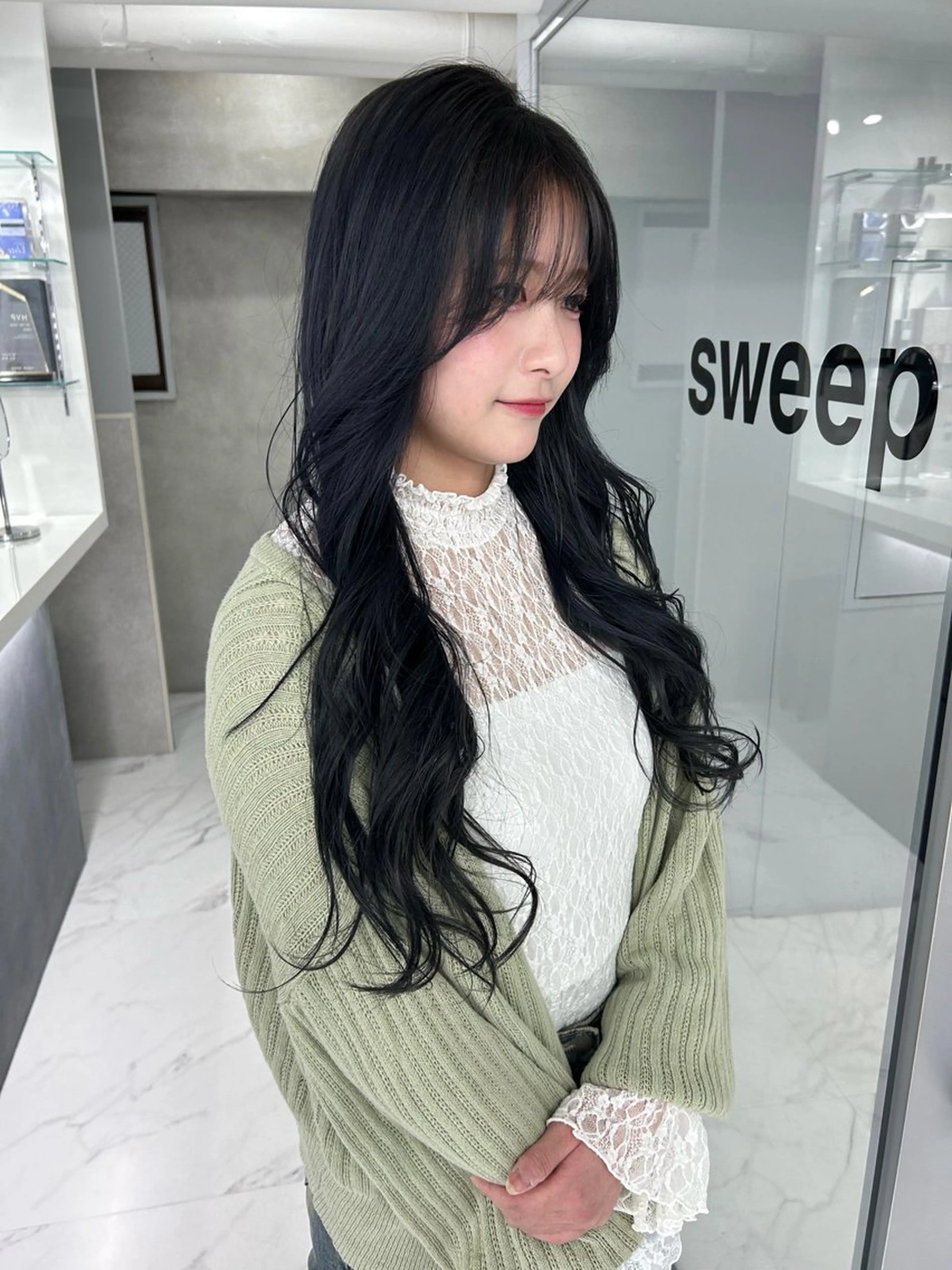 ロング カラー トリートメント ヘアカラー トリートメント shizuna/平尾 /カラー/髪質改善のヘアスタイル