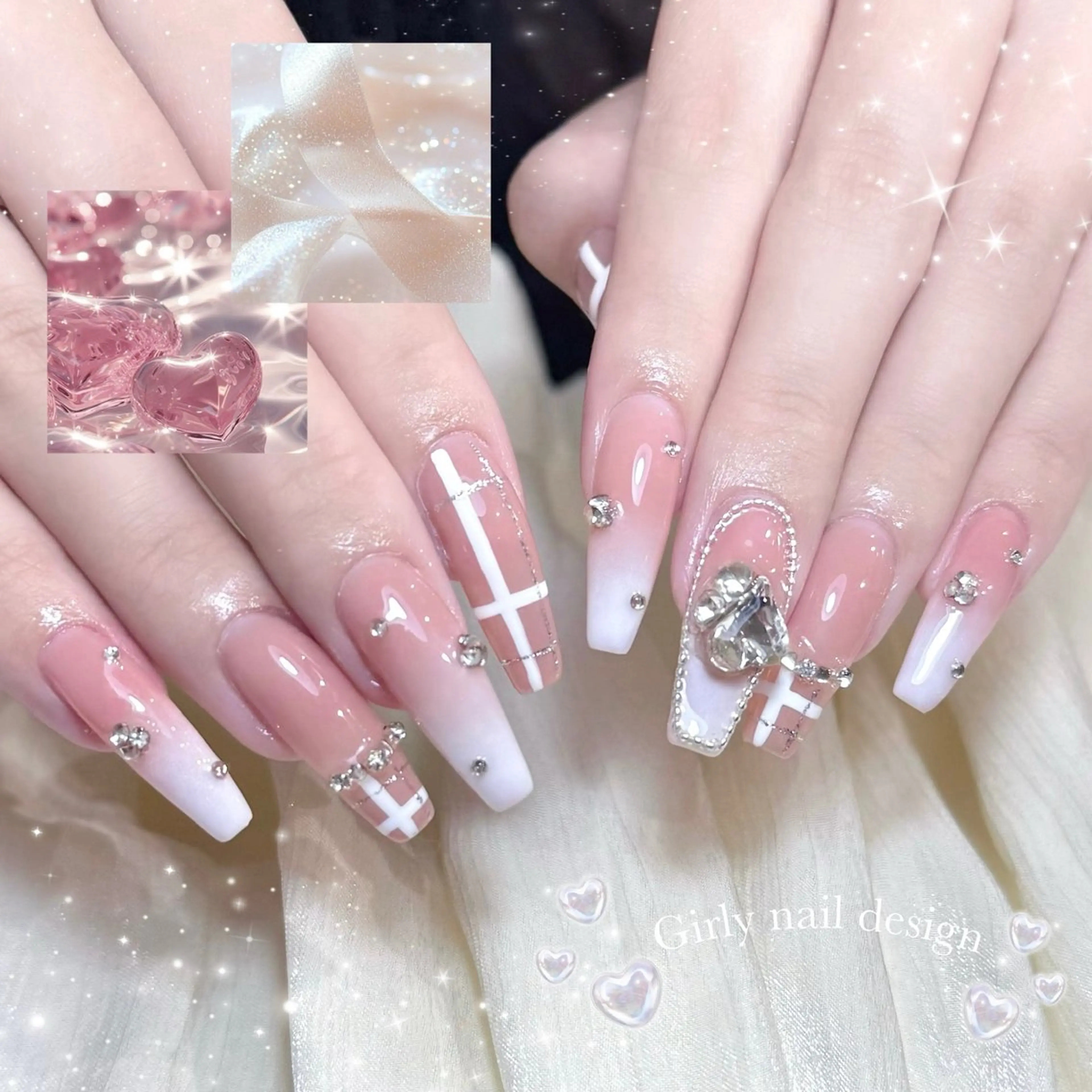 ネイル グラデーション ハンドネイル 🎀mahiro🎀 #ガーリーのネイルデザイン