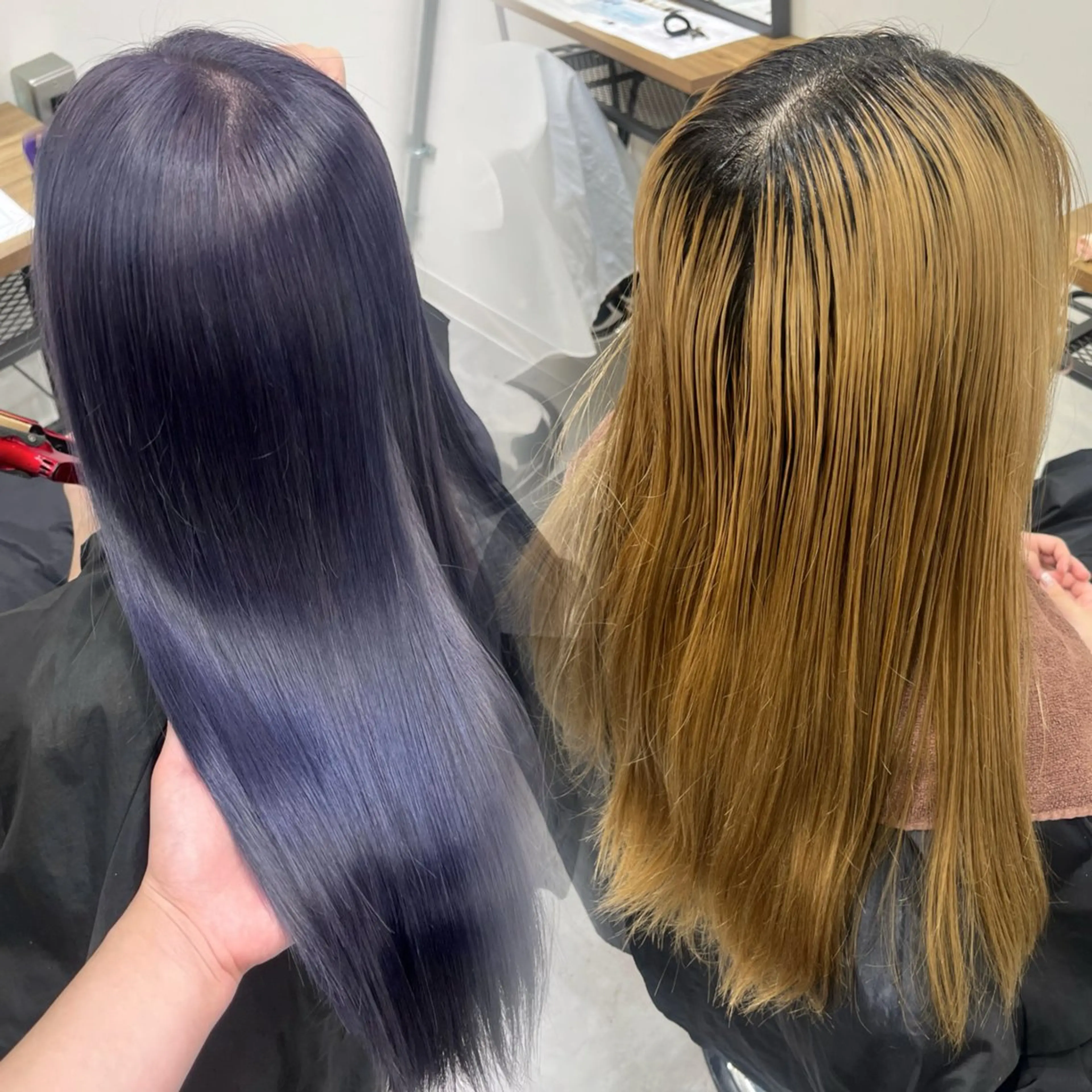 セミロング カラー ブルーカラー ブルーラベンダー ラベンダーカラー ヘアカラー トリートメント RIO🩶NEXT/ エクステ/ハイトーンのヘアスタイル